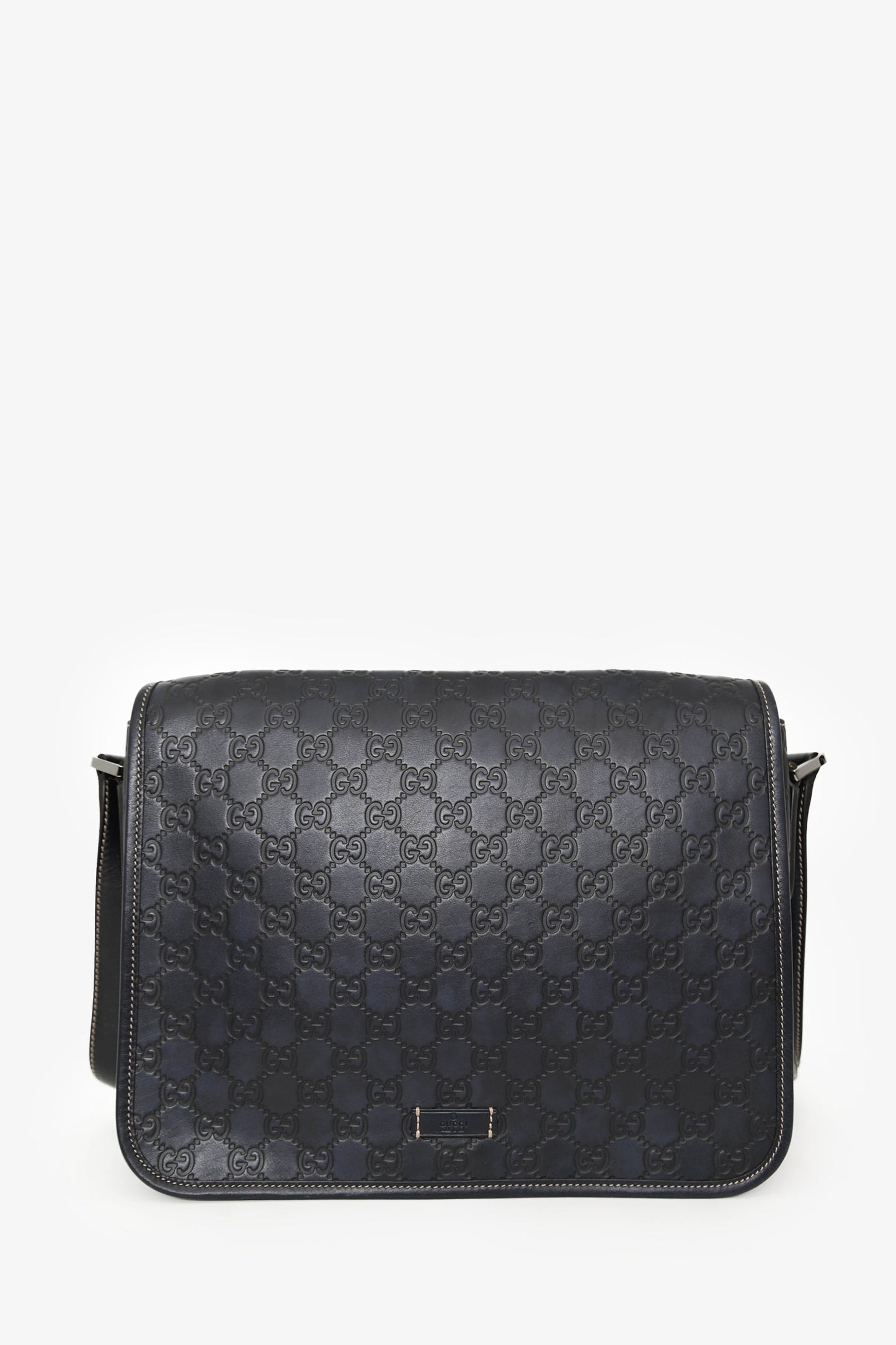 Gucci Black Leather Supreme Messenger Bag