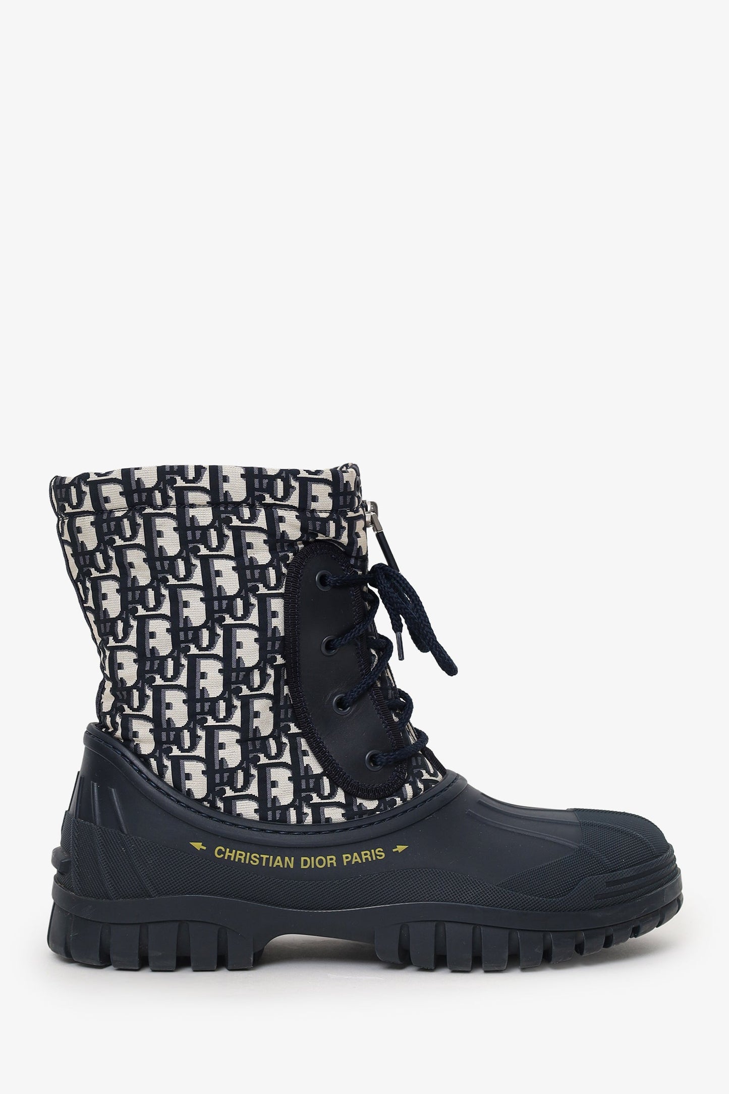 Dior Shoe Christian Oblique D-Venture Jacquard Boots Blue Shoes