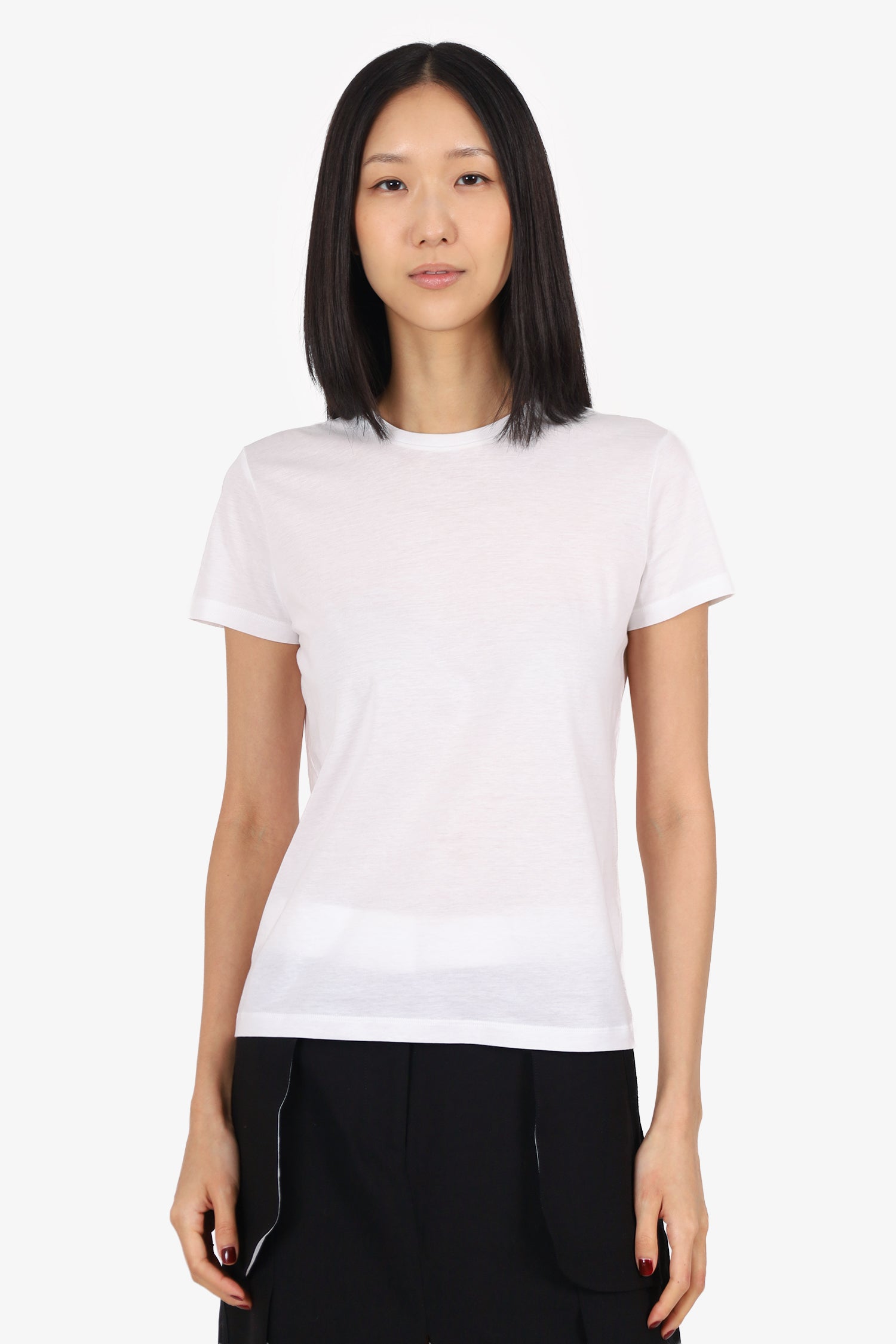 Prada Handbag Crew Neck T-Shirt White