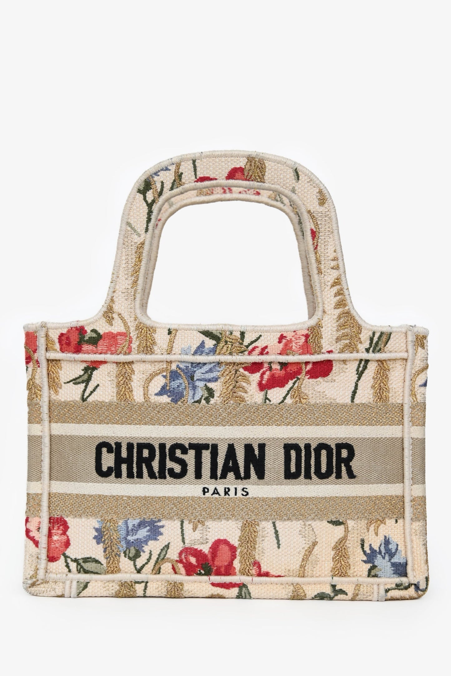 Dior Tote Bag Christian Hibiscus Book Tote Canvas Mini