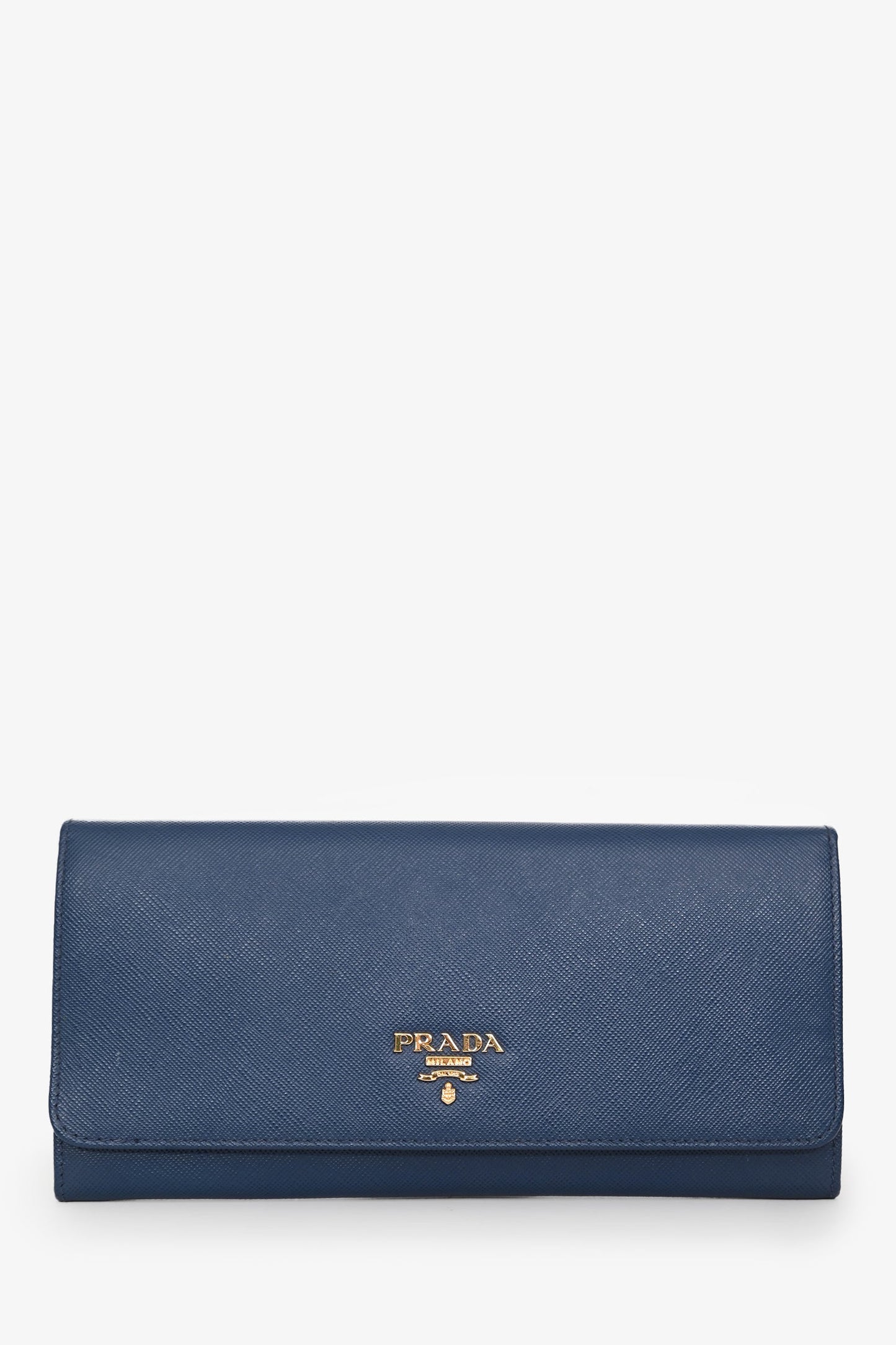 Prada Handbag Wallet On Saffiano Blue Chain