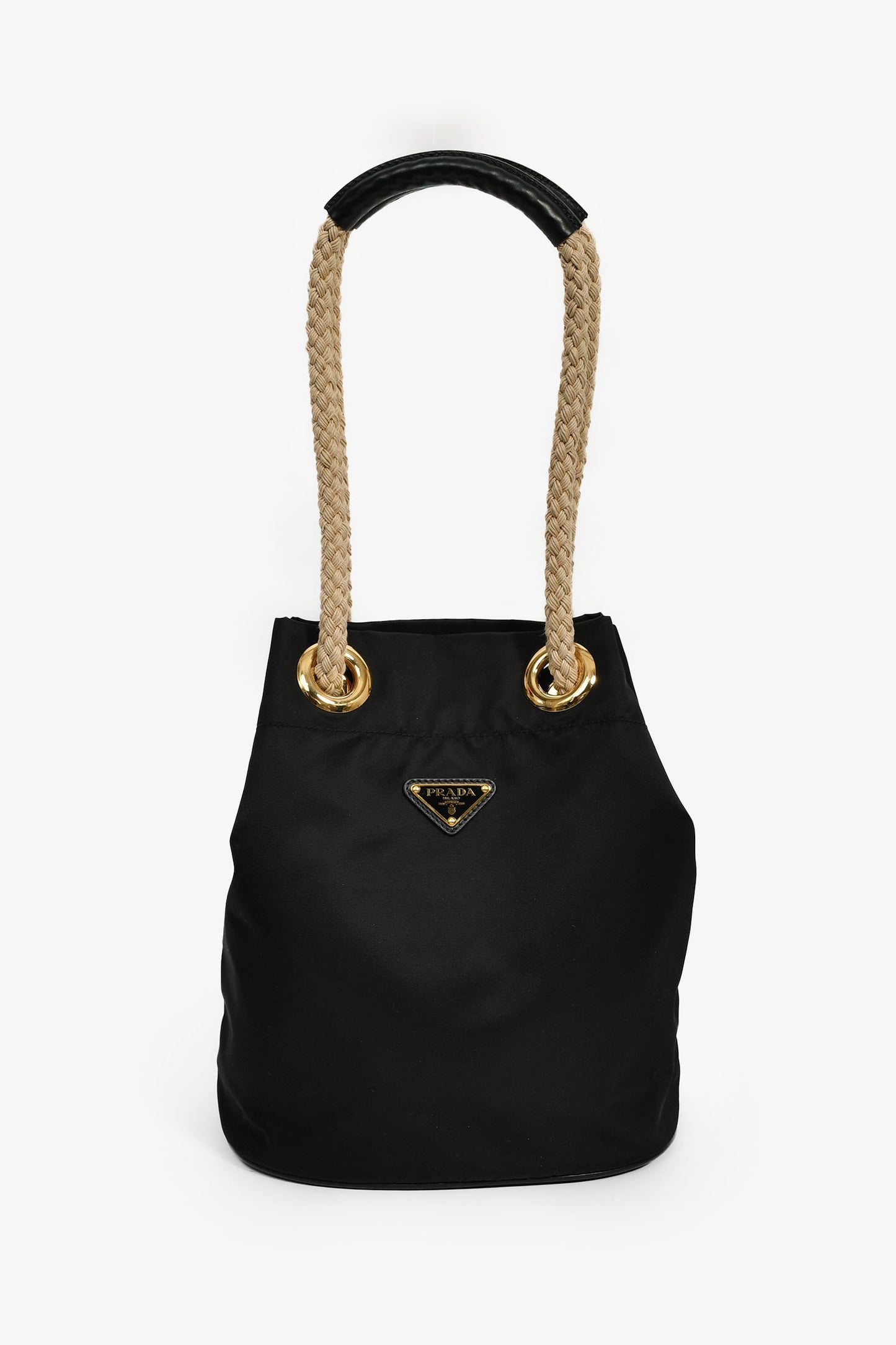 Prada Bag Re- 'Mariner' Nylon Black Bucket Bucket Bag