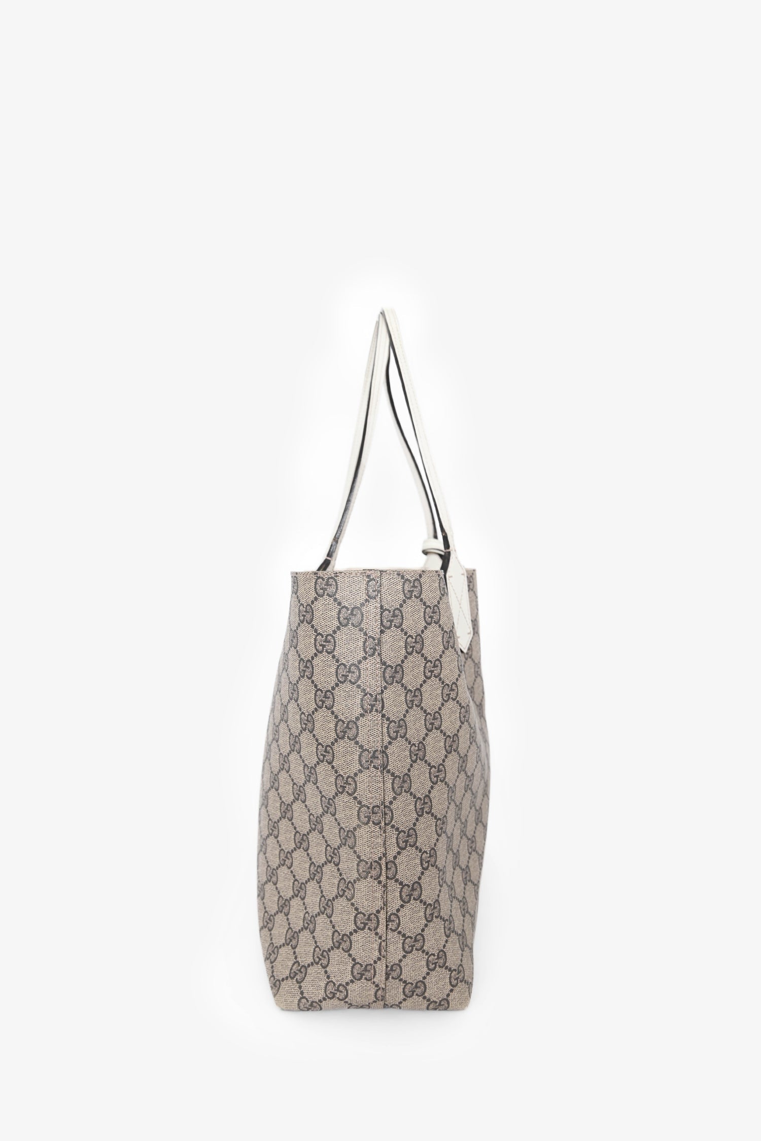 Gucci GG Supreme/Cream Leather Reversible Tote