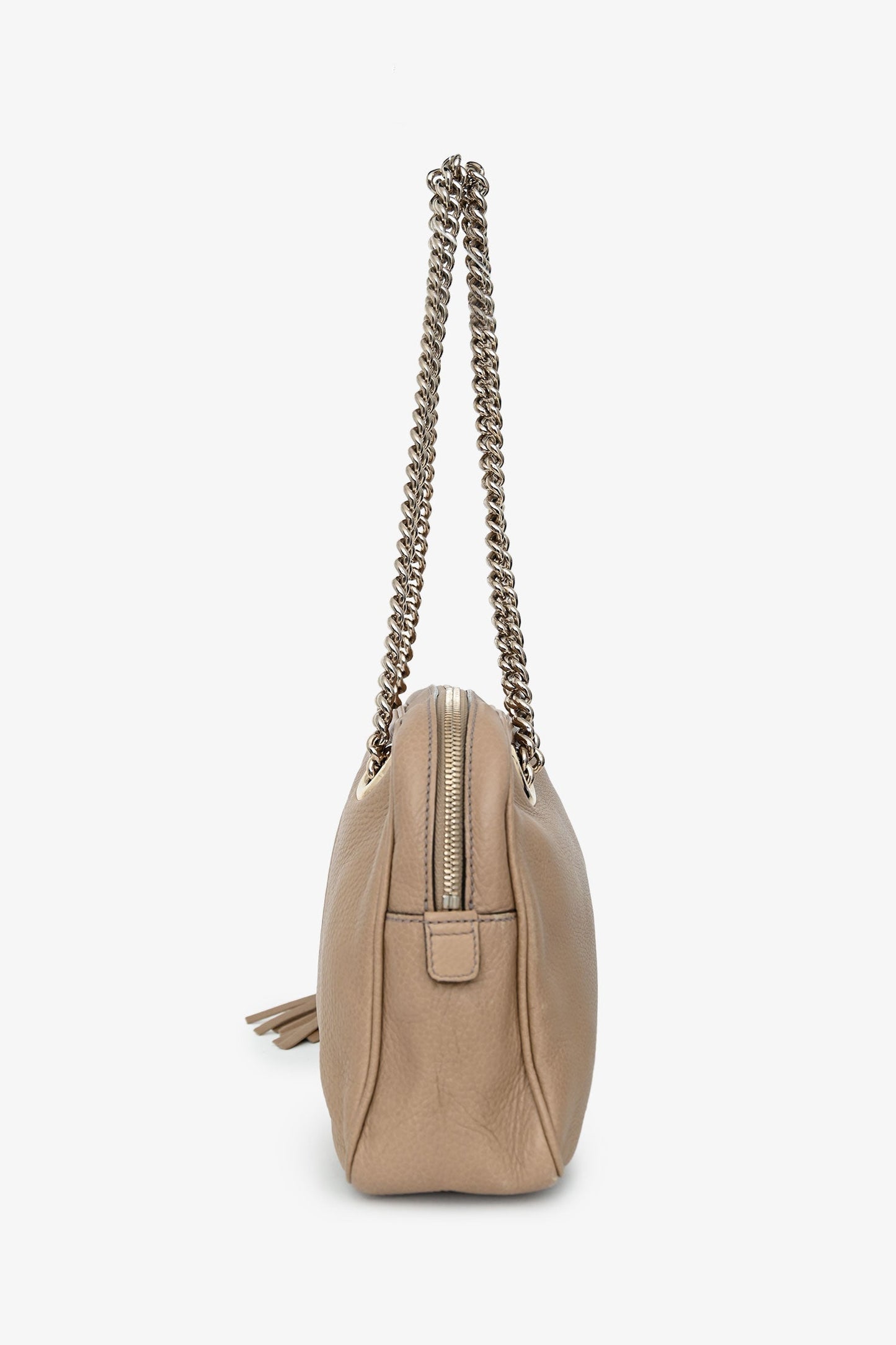 Gucci Brown Leather GG 'Soho' Camera Shoulder Bag