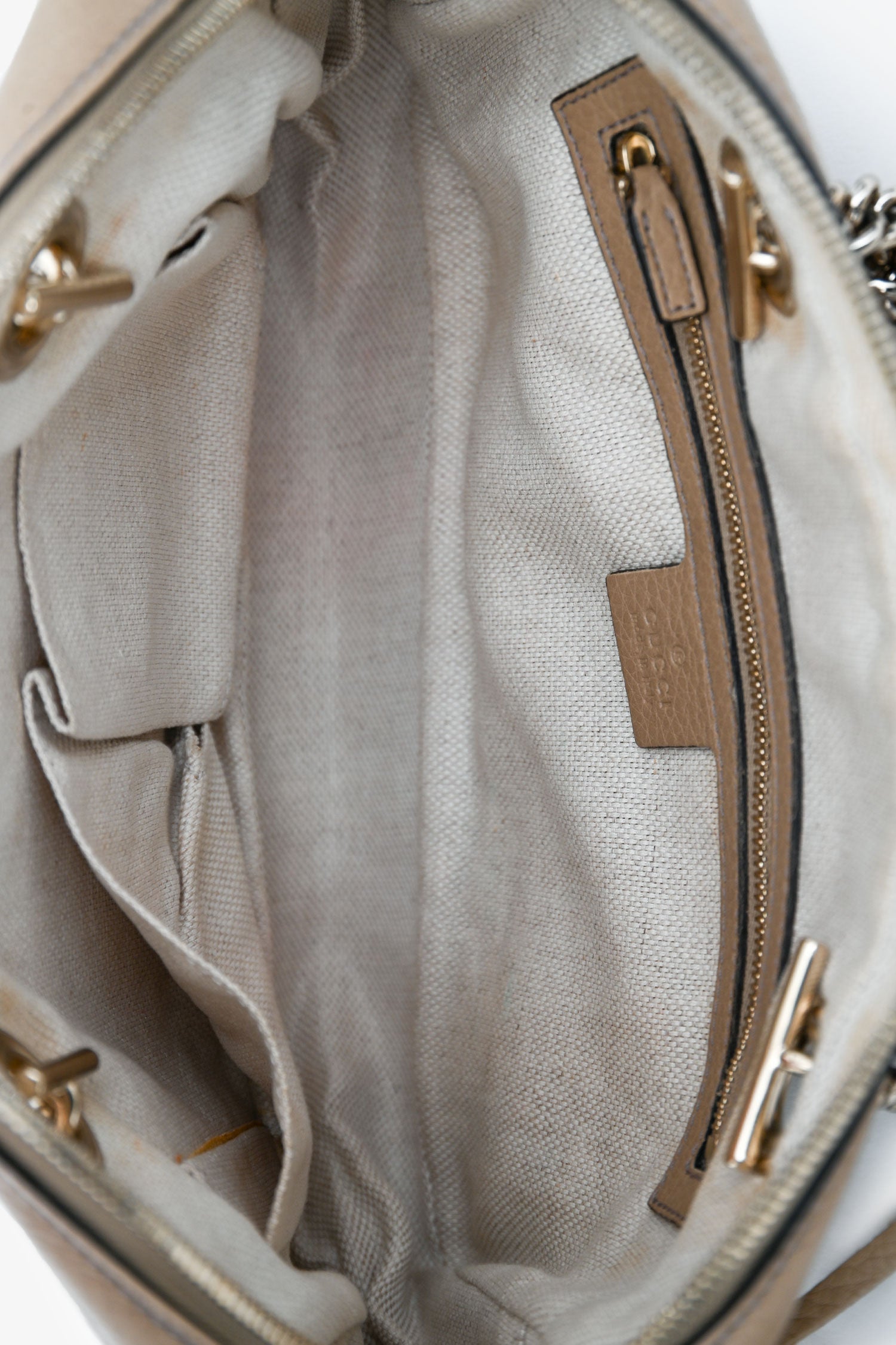 Gucci Brown Leather GG 'Soho' Camera Shoulder Bag