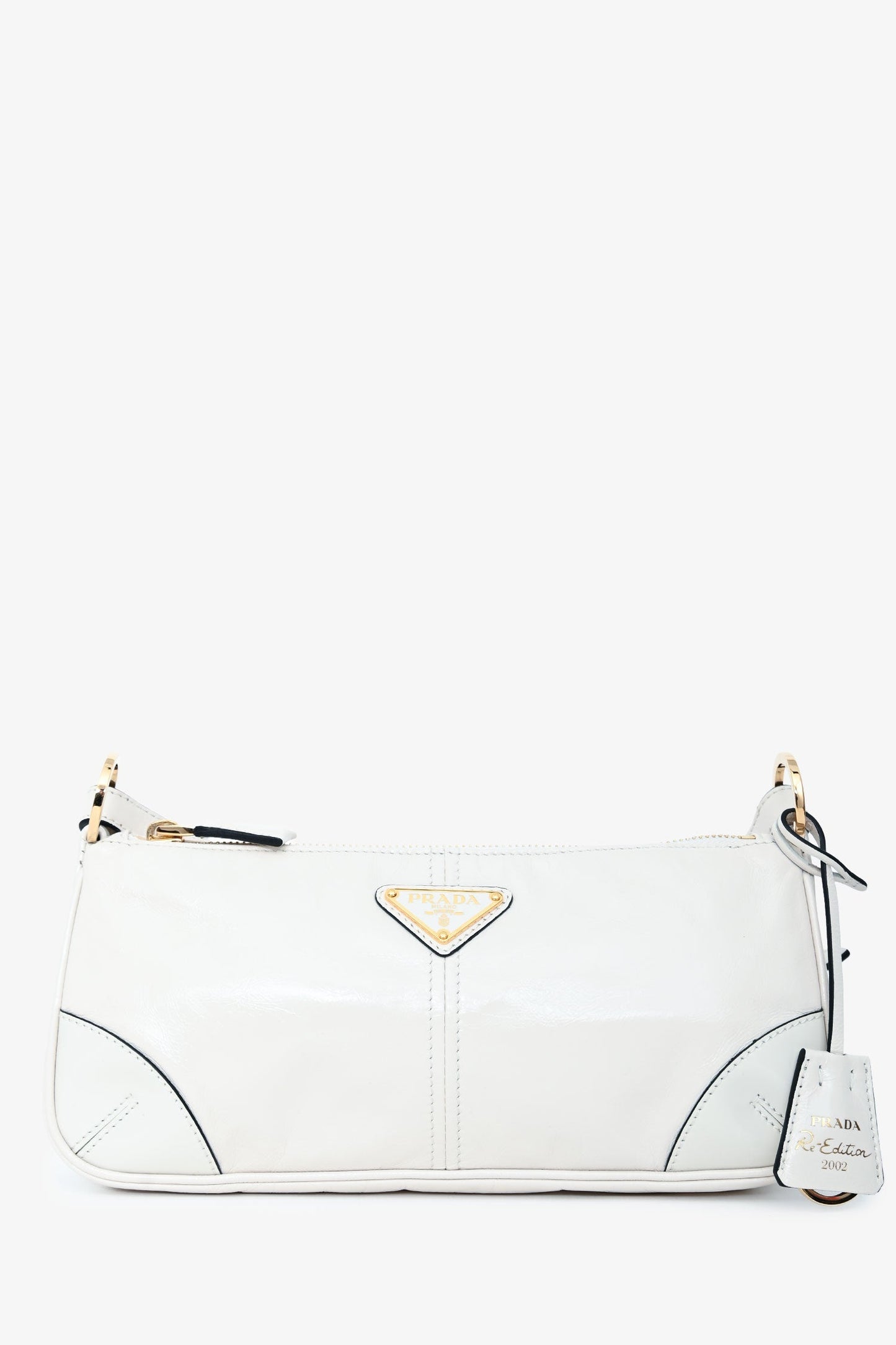Prada Shoulder Bag 'Re-Edition ' with Leather White Medium