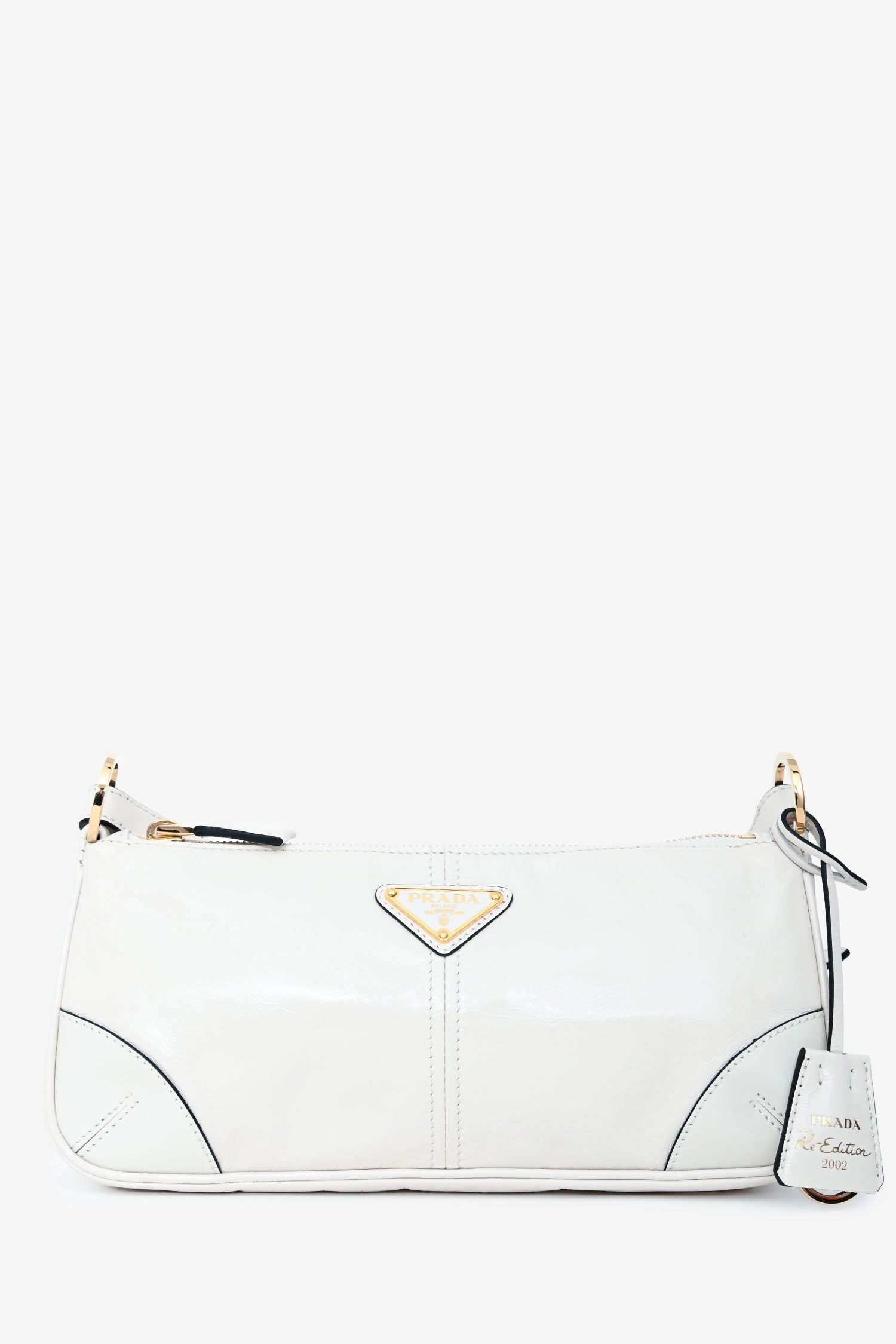 Prada Shoulder Bag 'Re-Edition ' with Leather White Medium