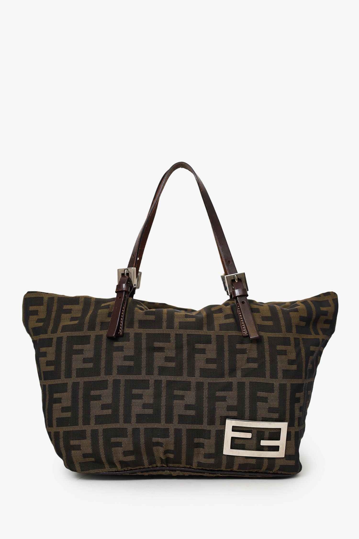 Fendi Tote Bag FF Zucca Tote Canvas Brown Mini Shoulder Bag