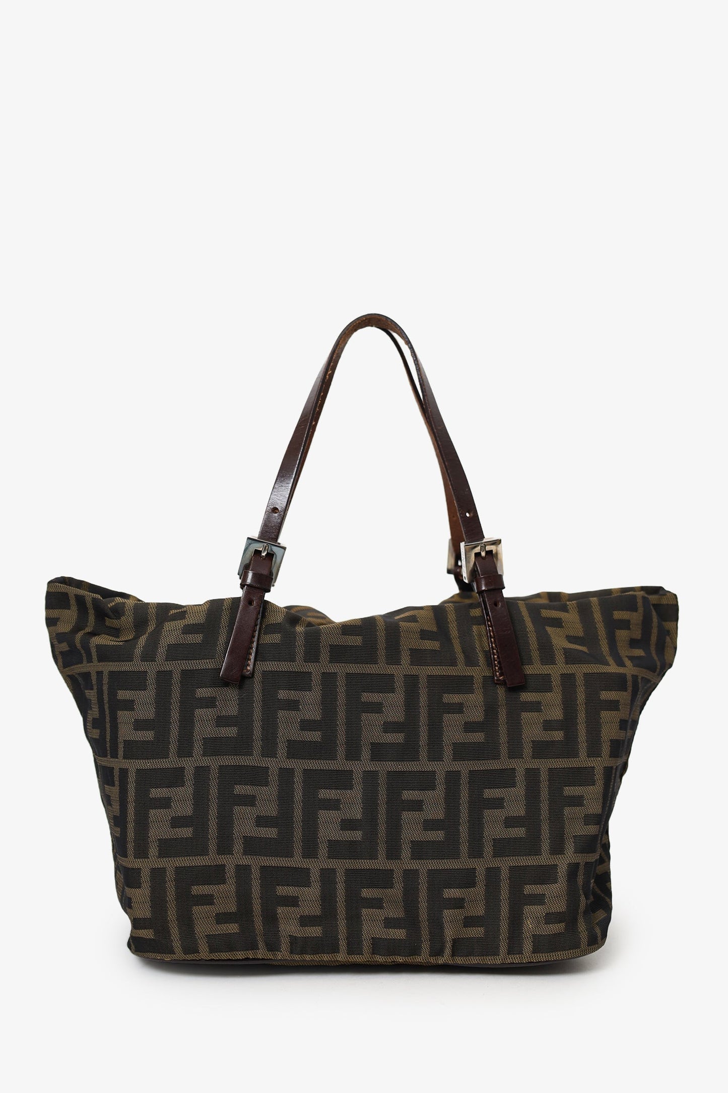 Fendi Ff Zucca Tote Canvas Brown Mini Tote Bag