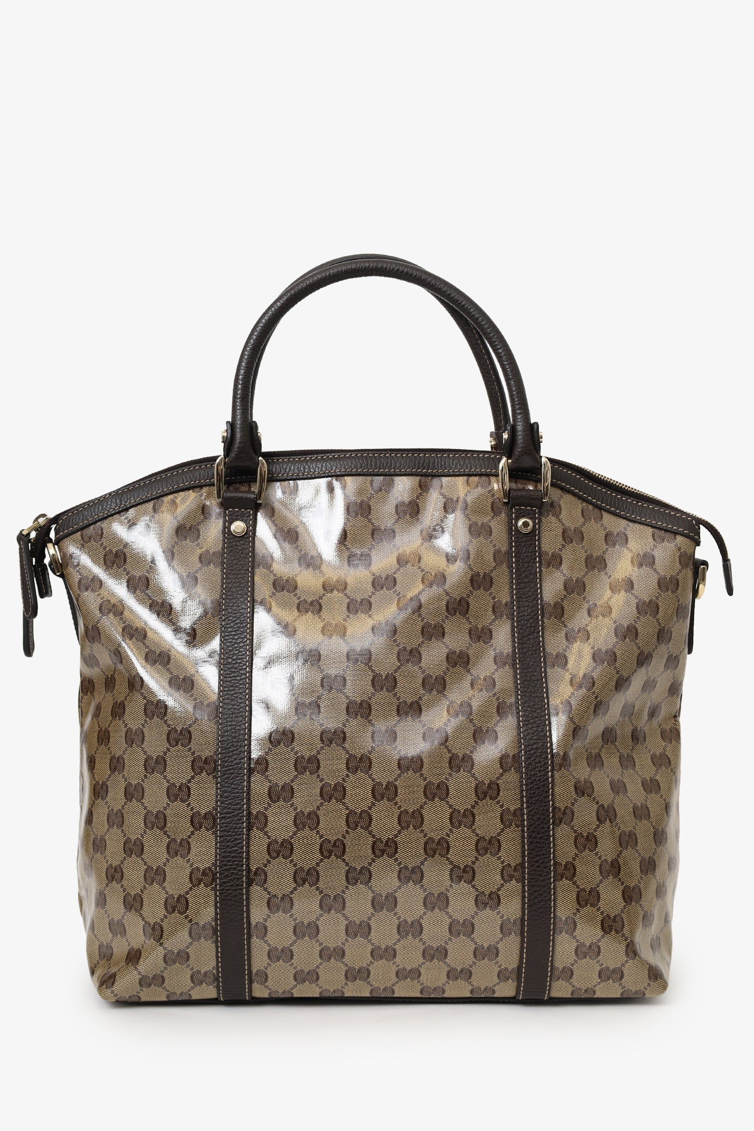 Gucci Brown GG Crystal Dome Bag