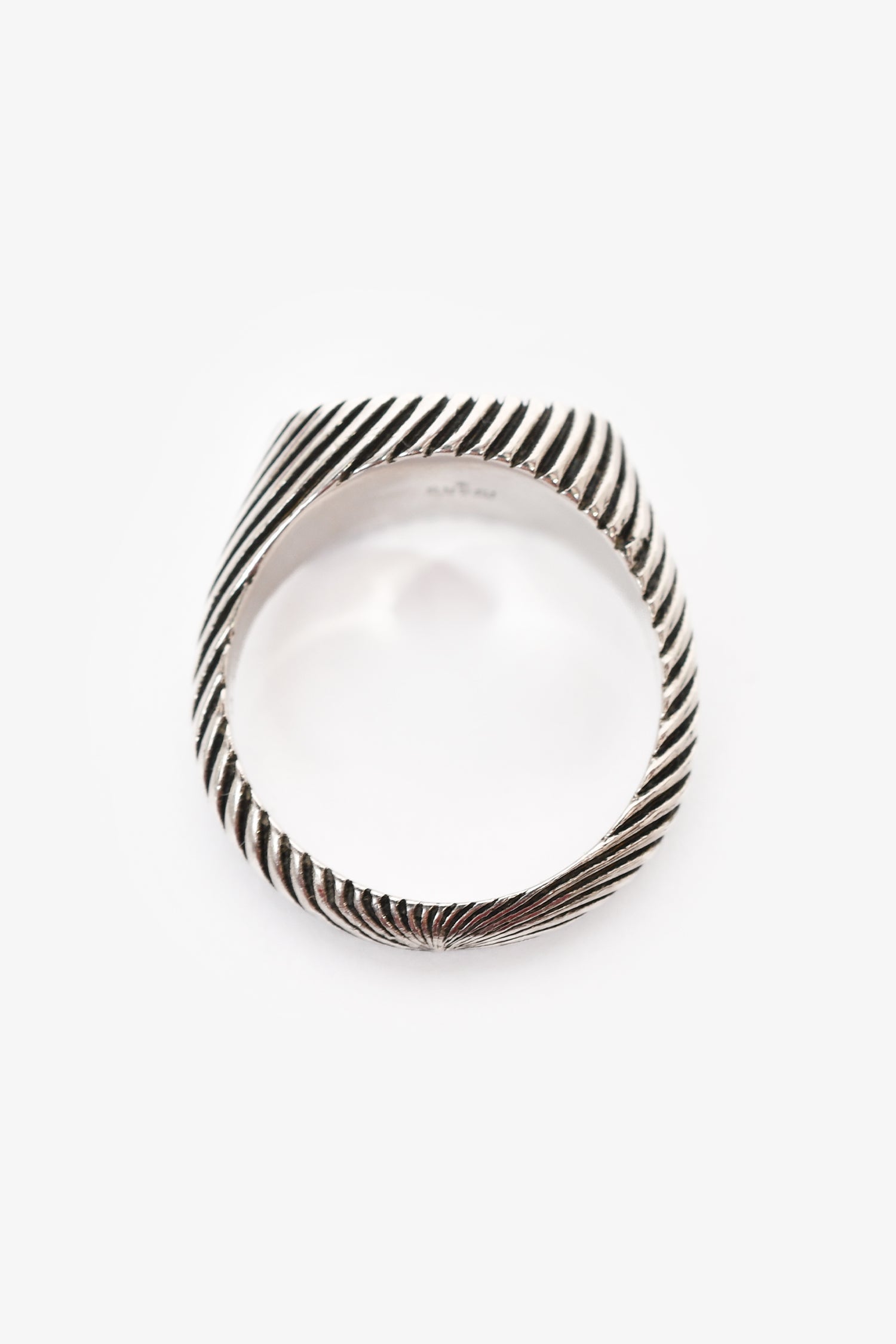 Gucci Sterling Silver GG Marmont Signet Ring Size 9