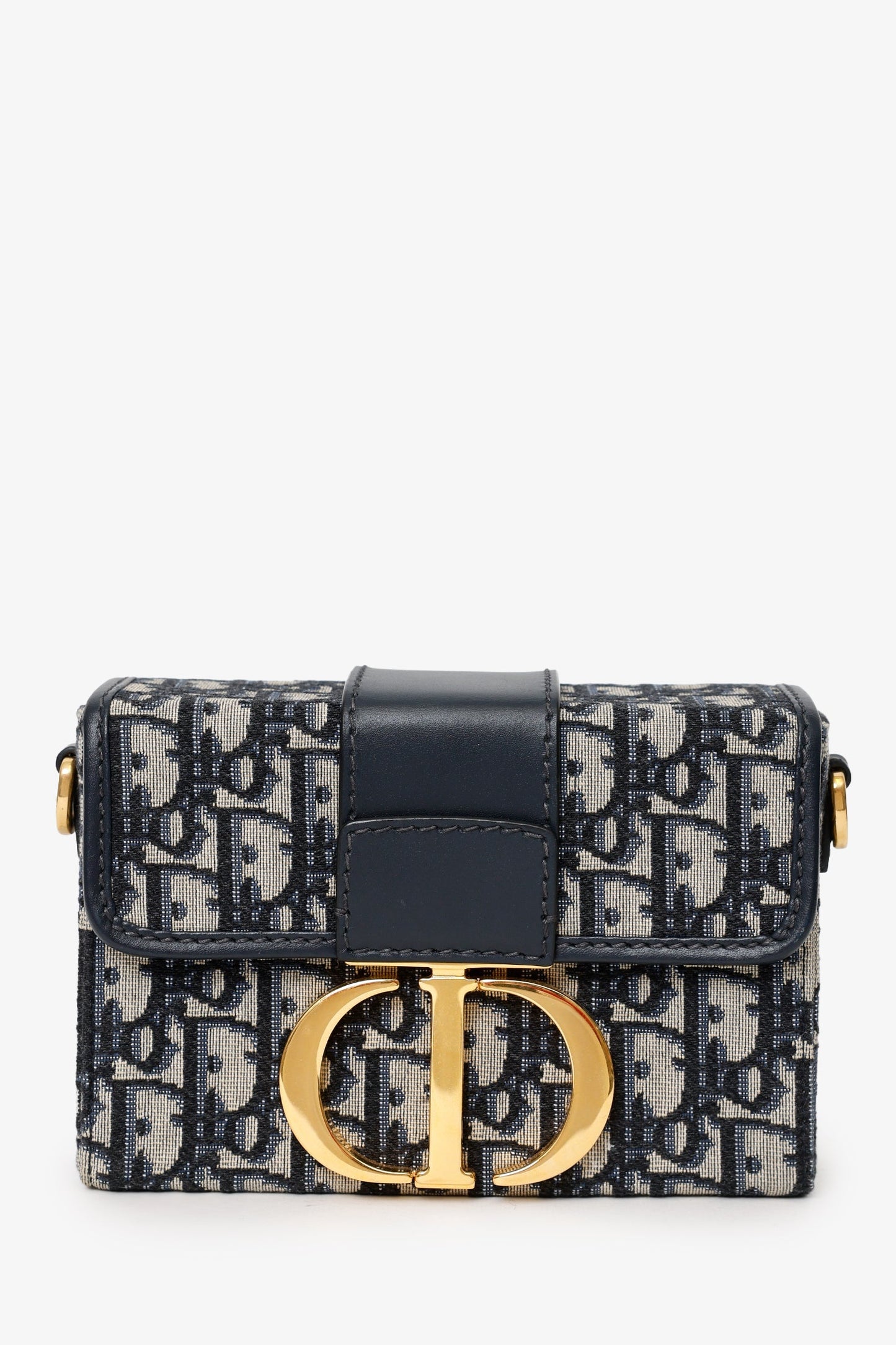 Dior Crossbody Bag Christian Oblique Montaigne 30 Box Bag Navy