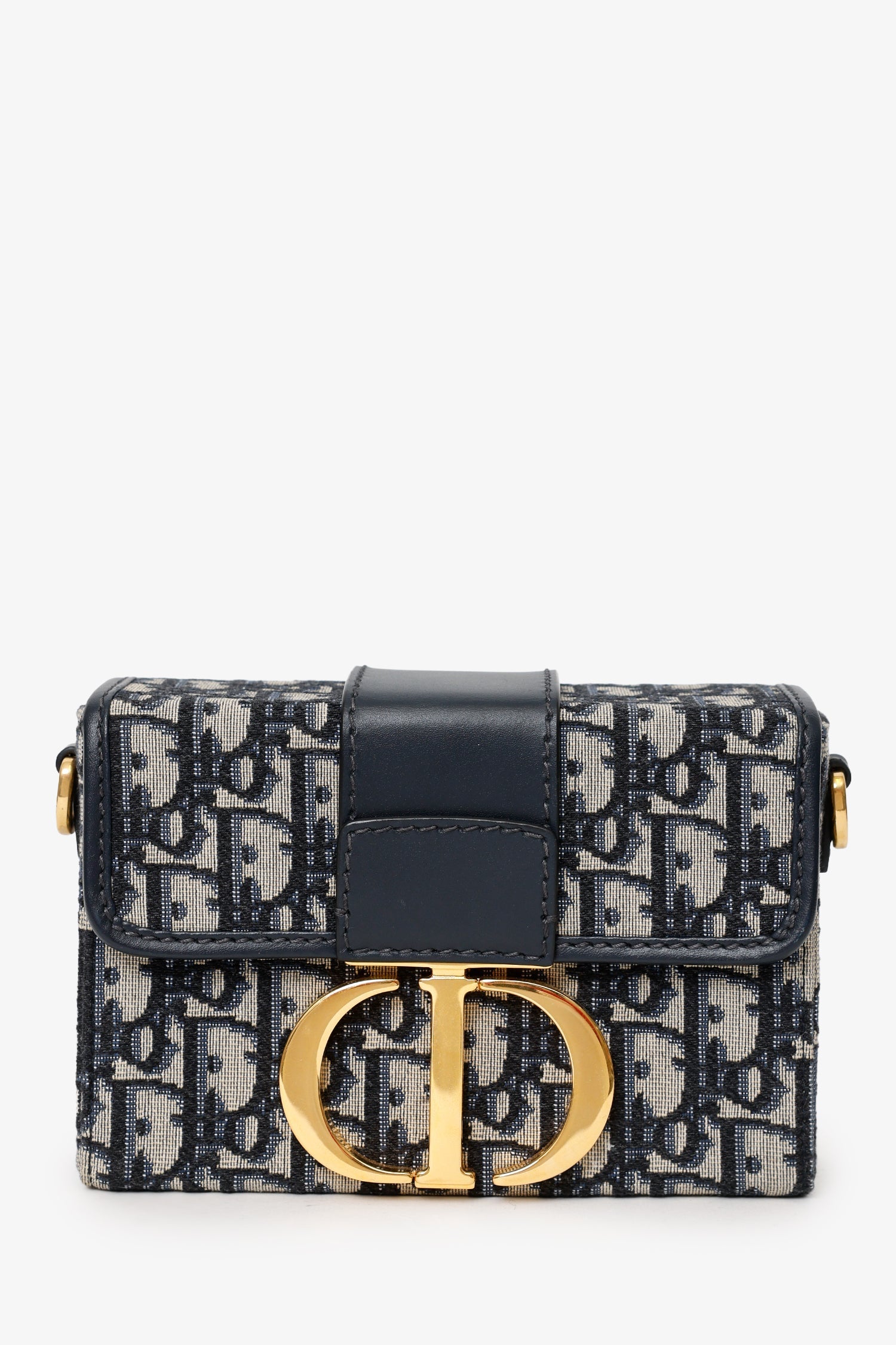Dior Crossbody Bag Christian Oblique Montaigne 30 Box Bag Navy