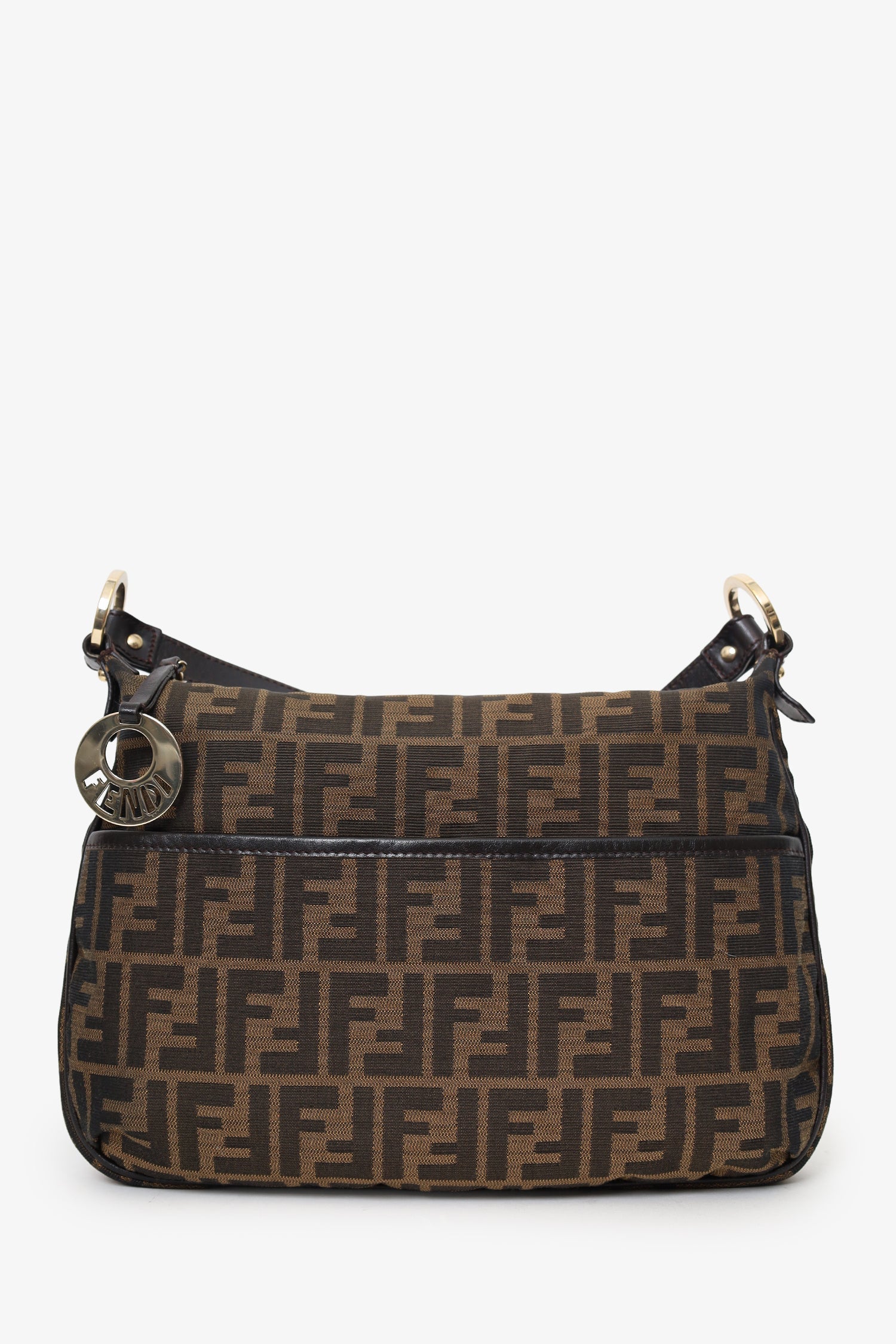 Fendi Zucca Crossbody Bag Canvas Brown