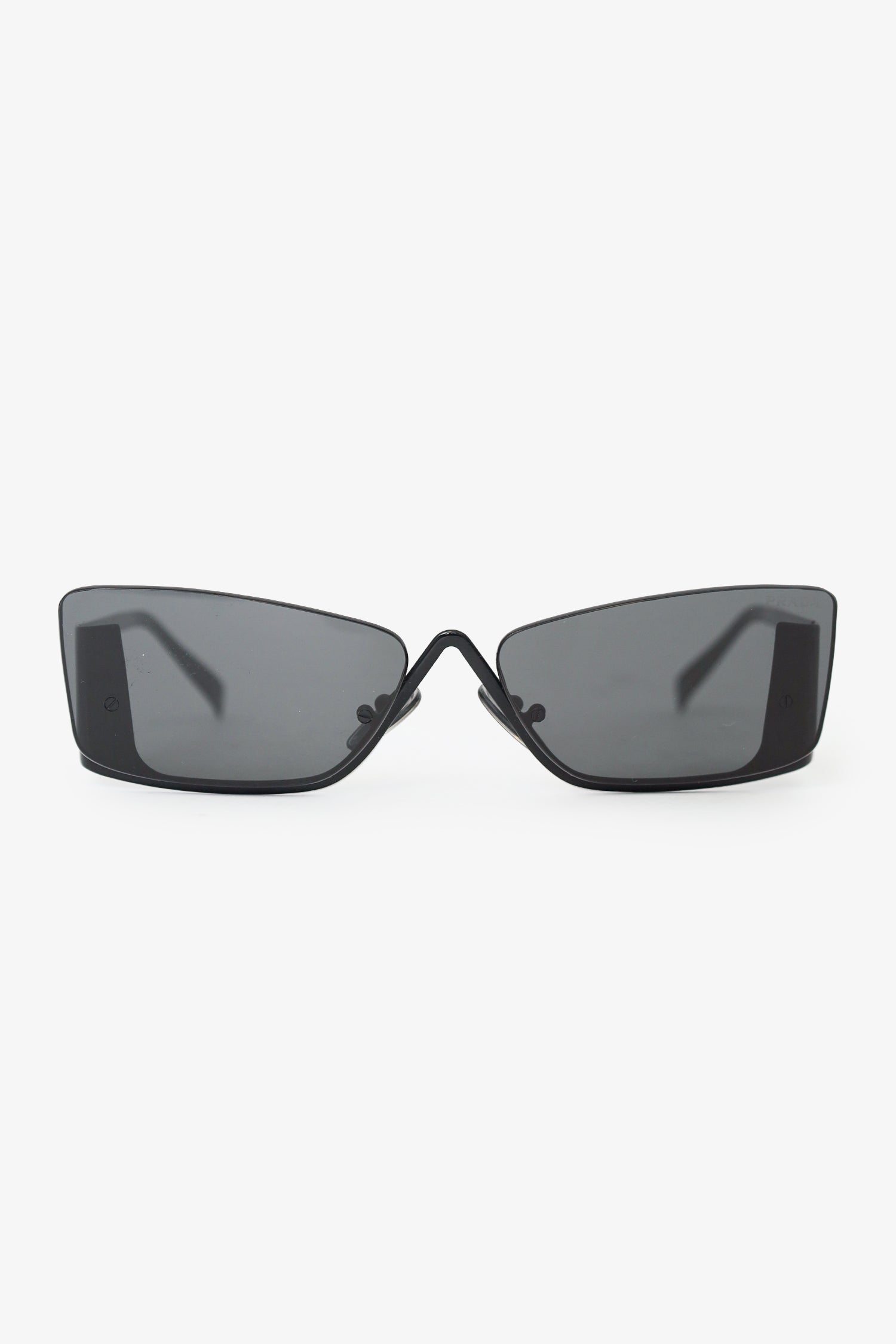 Prada Handbag SPR 59Z Runaway Shield Sunglasses Black