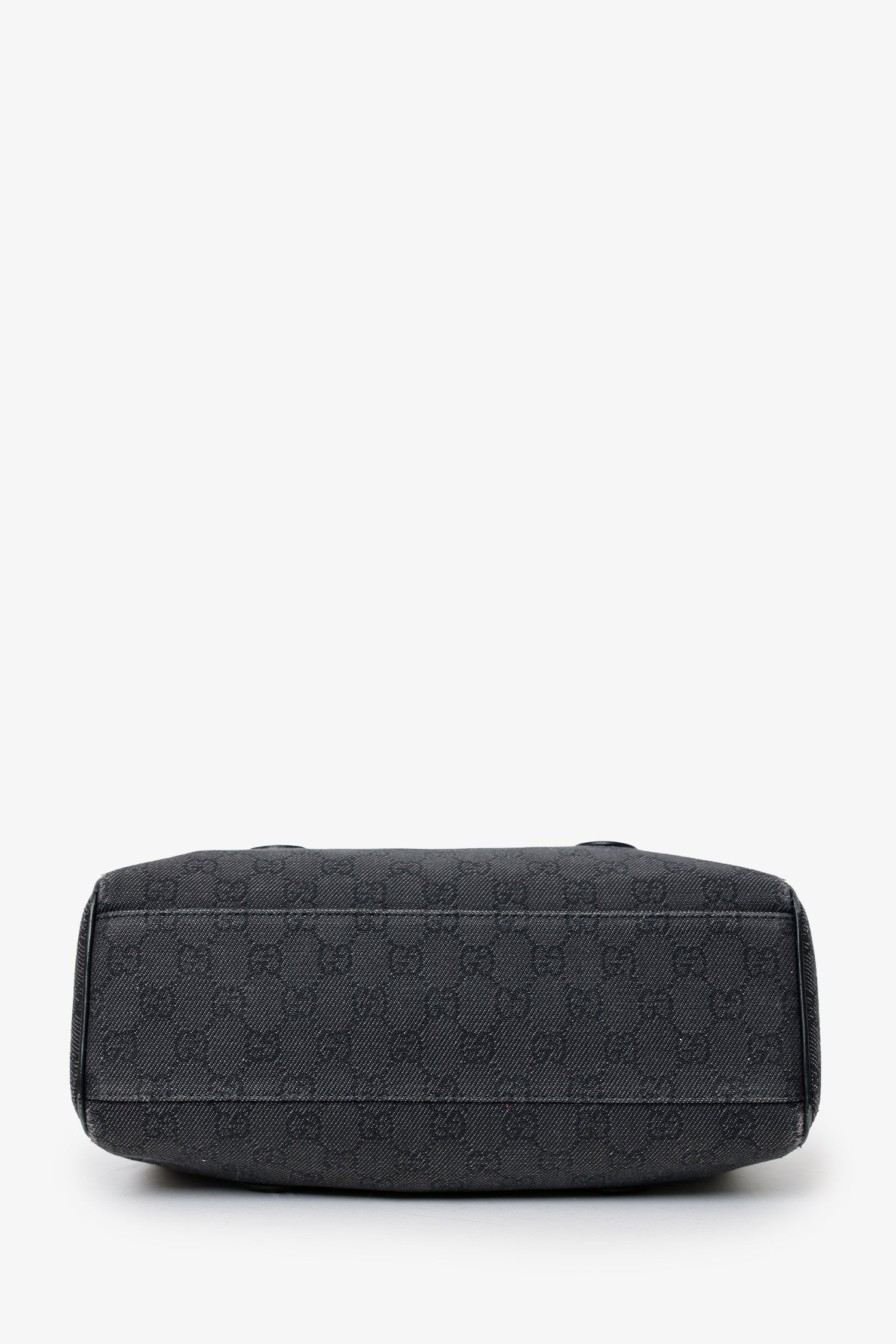 Gucci Black GG Canvas/Leather Boston Bag