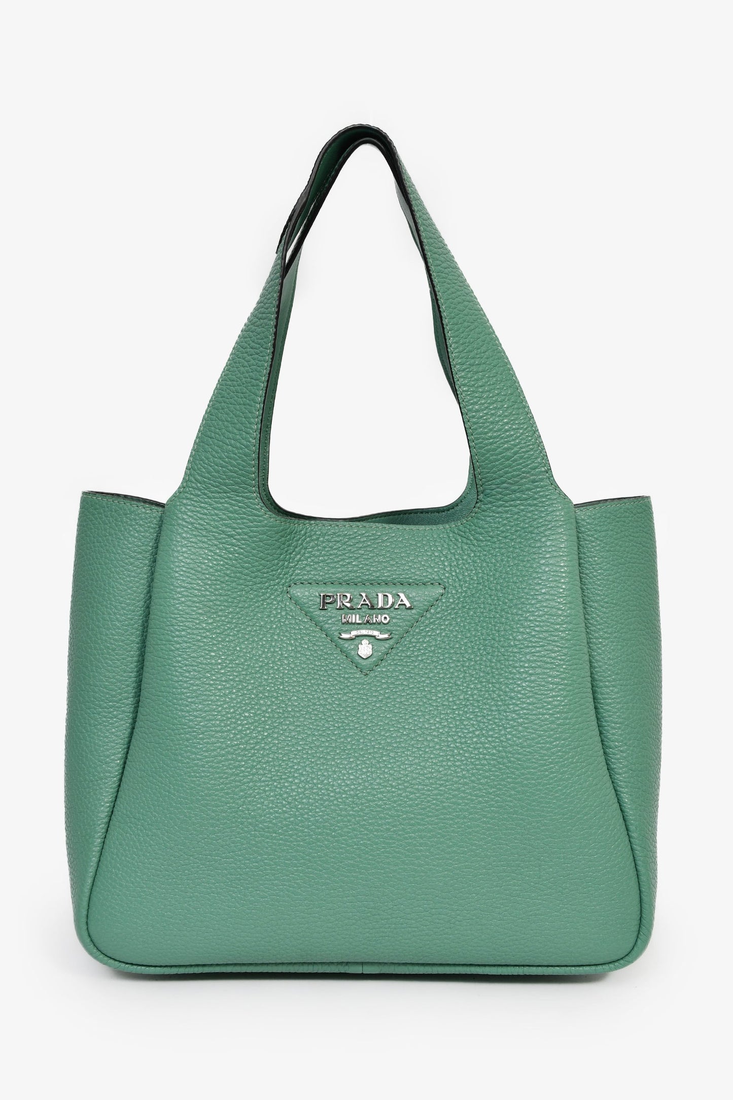 Prada Tote Bag Teal 'Dynamique' Leather Medium