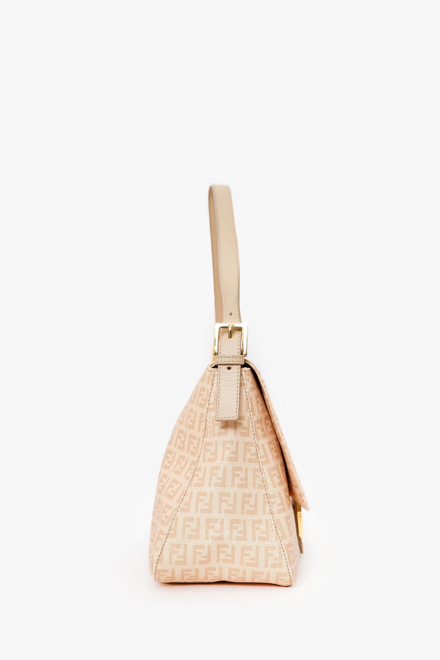 Fendi Ff Zucca Mama Forever Baguette Shoulder Bag Beige