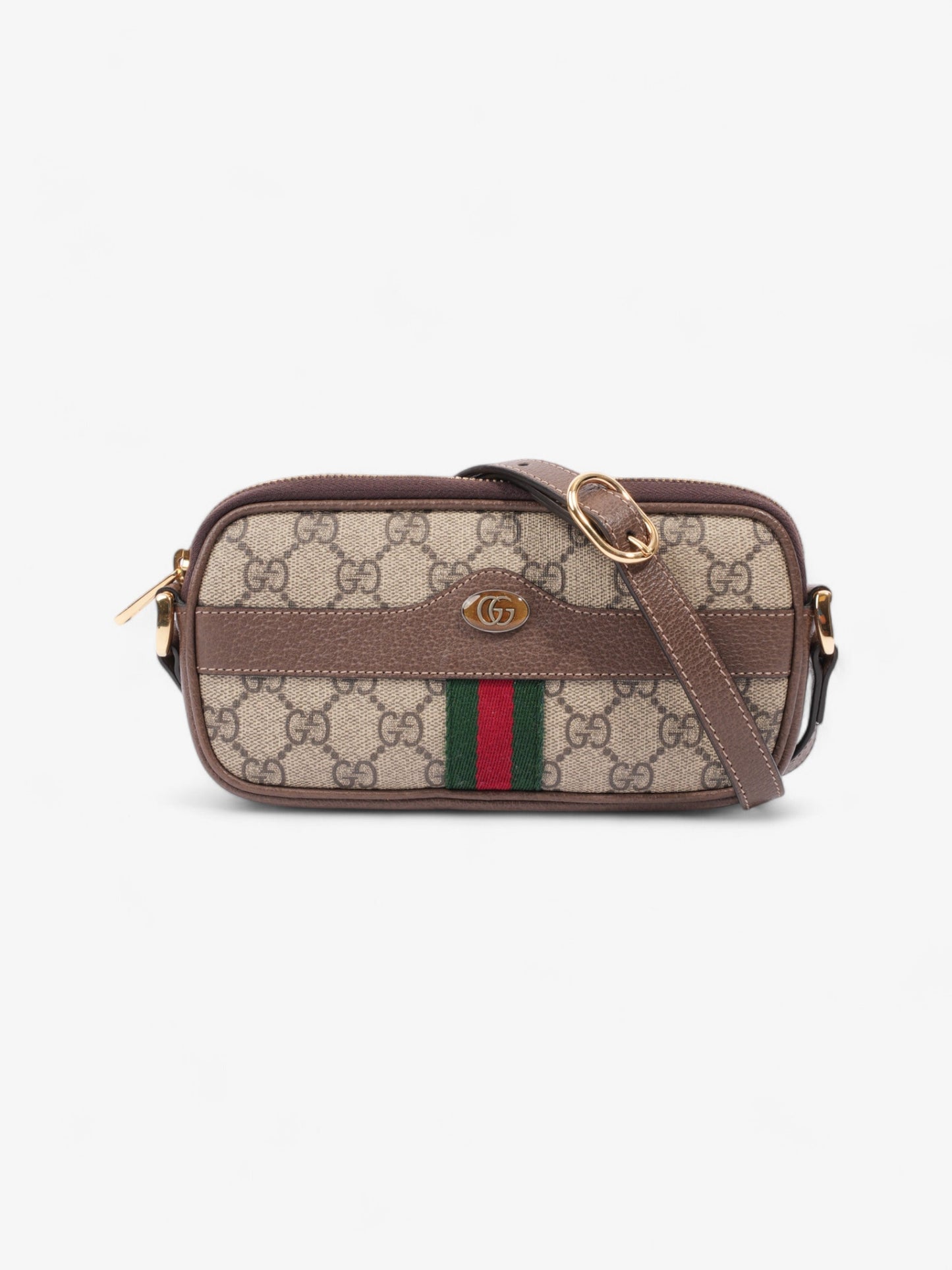 Gucci Ophidia Web Supreme Mini Crossbody Bag Canvas Red