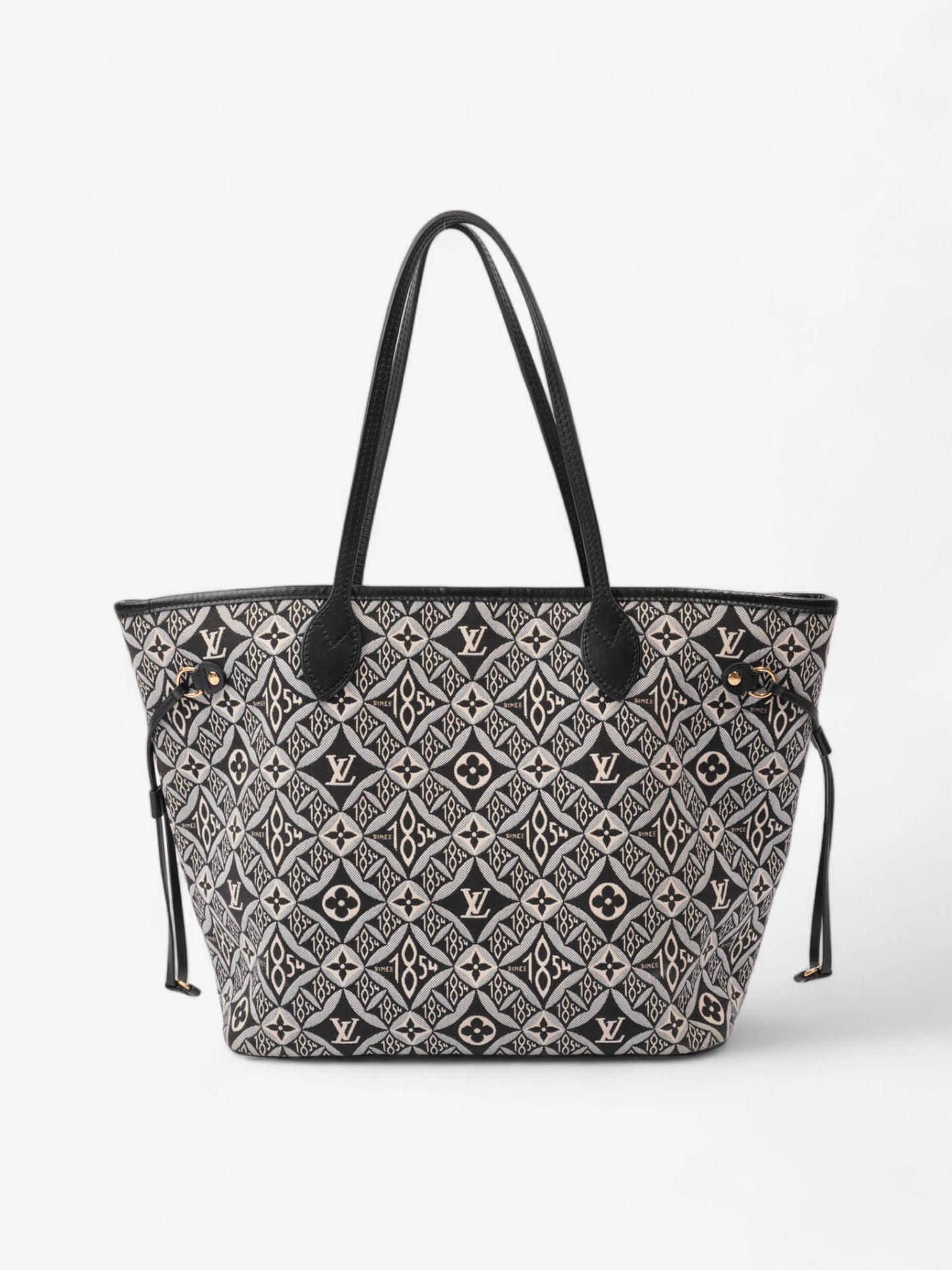 Louis Vuitton Neverfull Since MM Canvas Black White Tote Bag