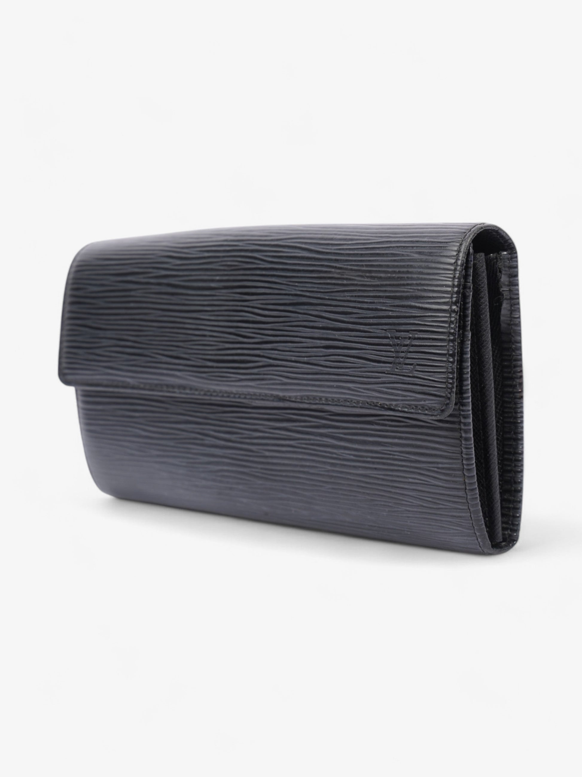 Louis Vuitton Porte Tresor International Black Leather Epi Wallet Case