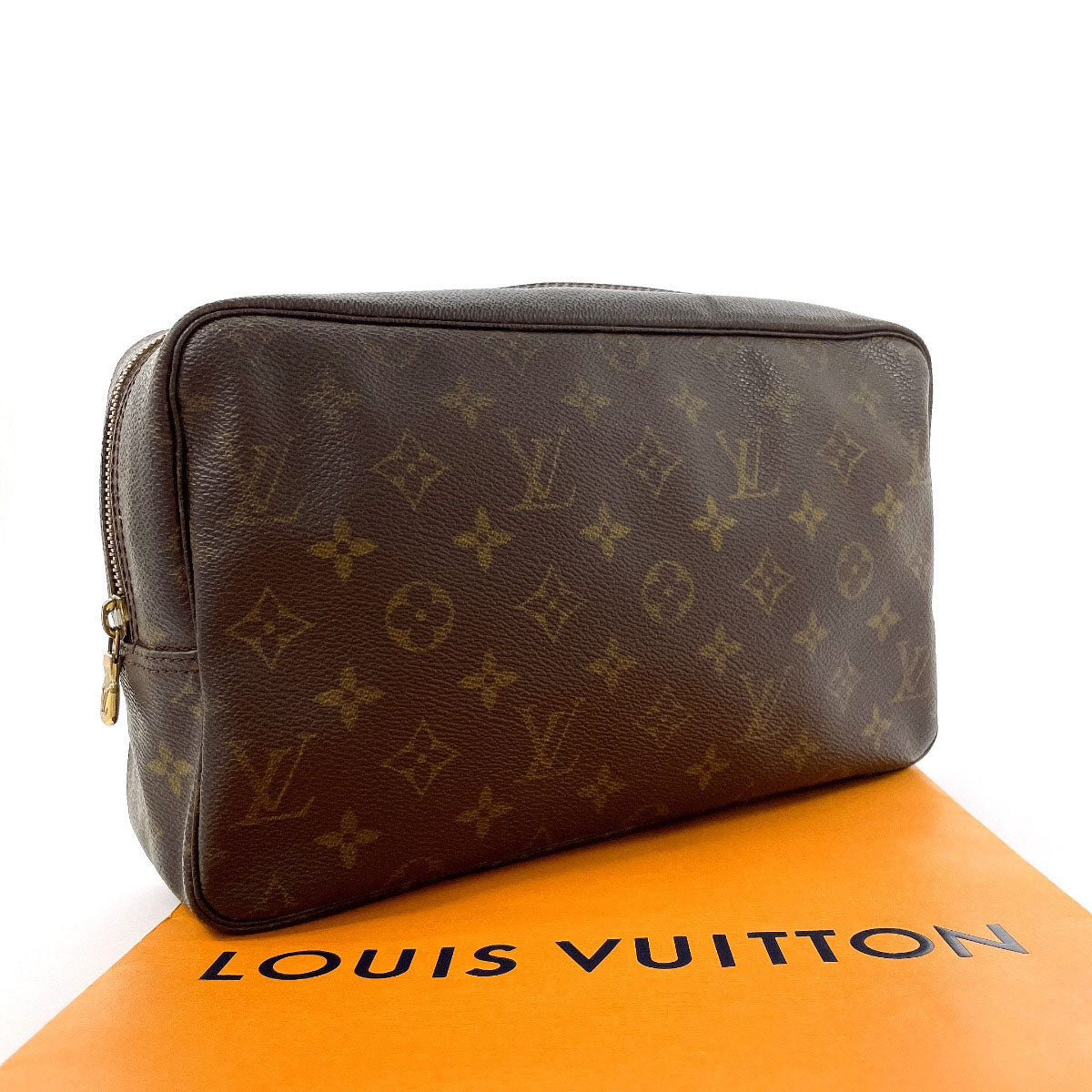 Louis Vuitton Pouch M47522 Truth 28 Monogram Canvas Brown Wallet Case