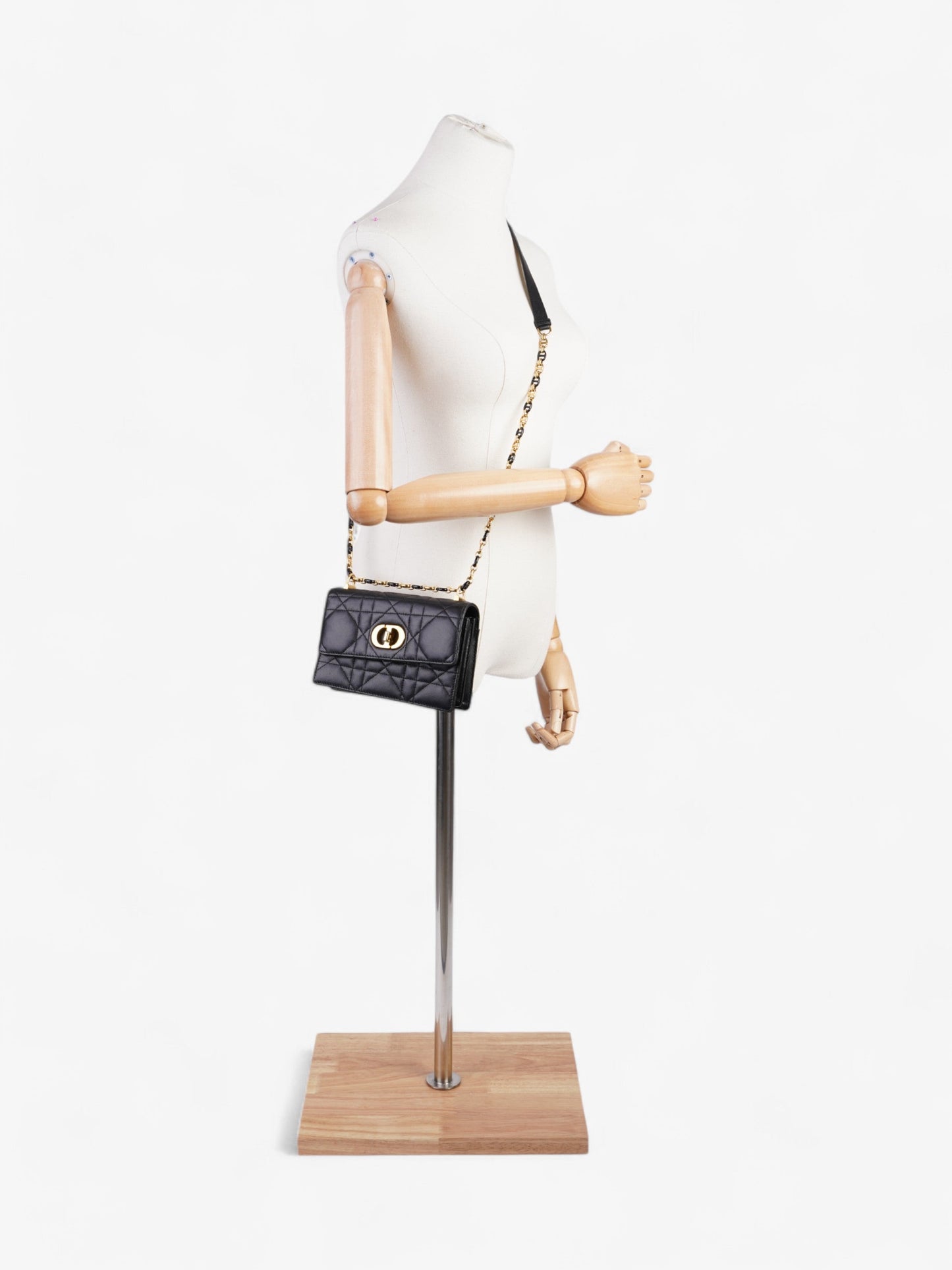 Dior Christian Miss Caro Bag Leather Lambskin Black Shoulder Bag