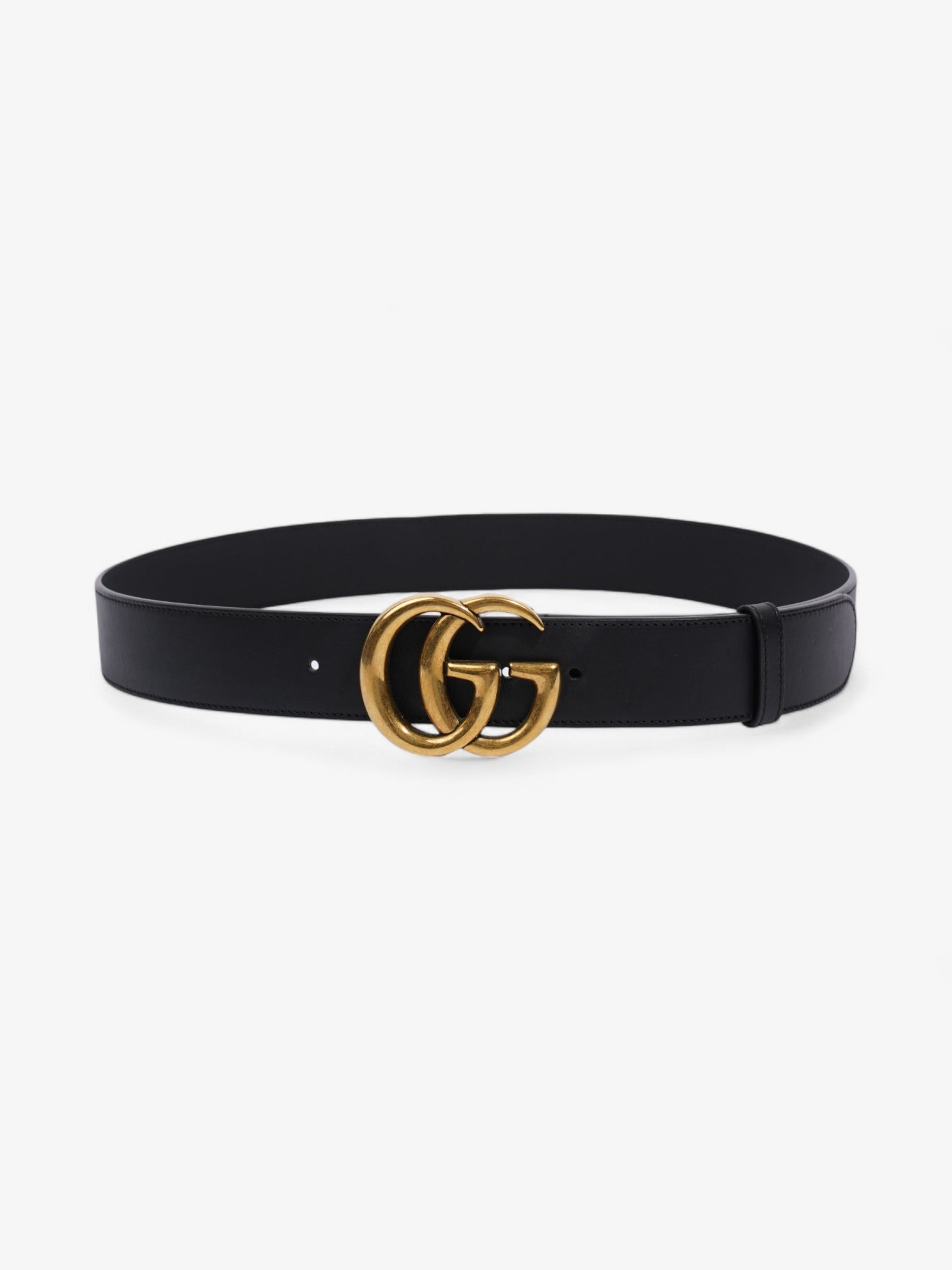 Gucci Marmont Wide Belt Handbag Leather Black Accessory 95Cm 39