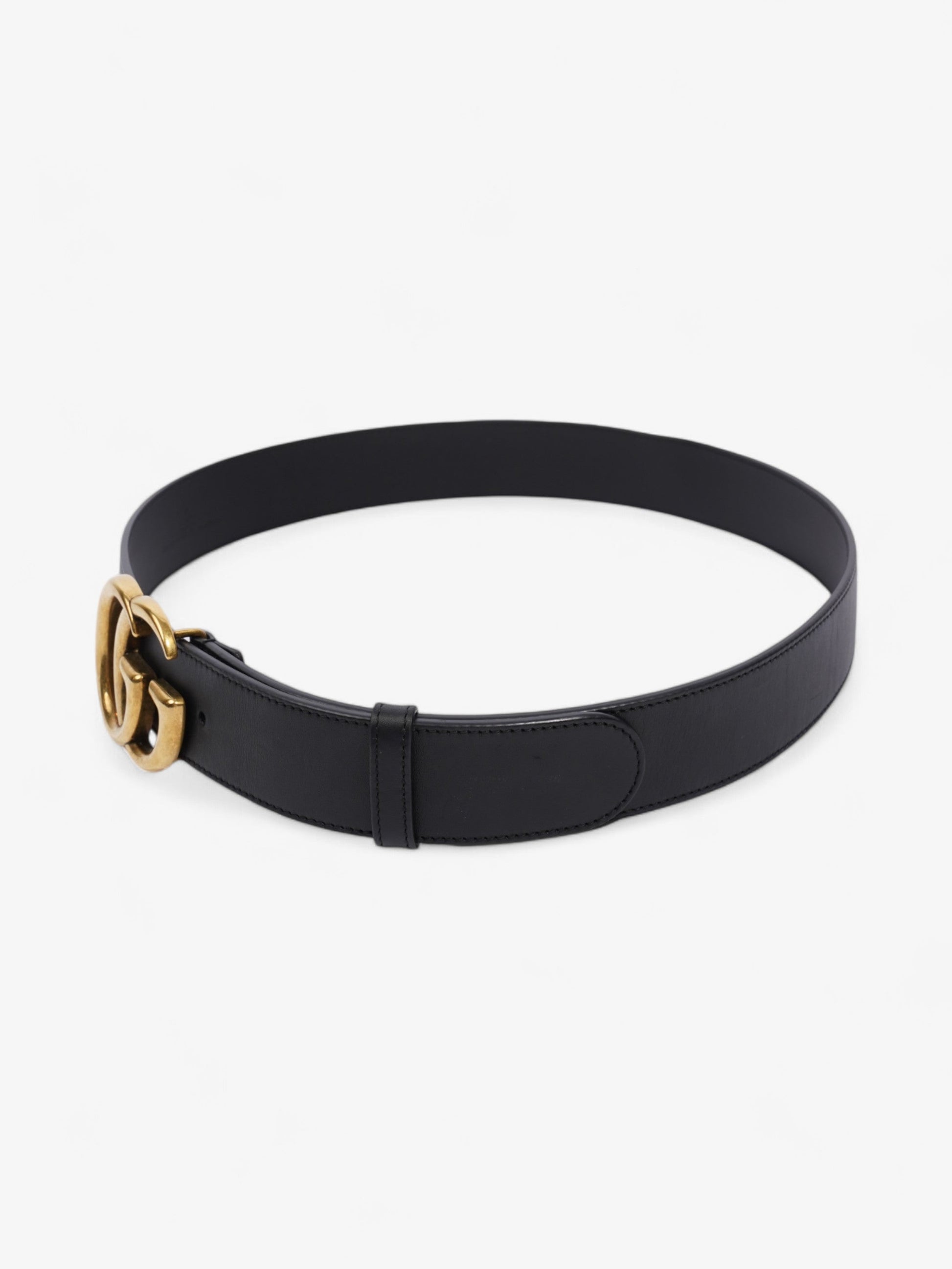 Gucci Marmont Wide Belt Handbag Leather Black Accessory 95Cm 39