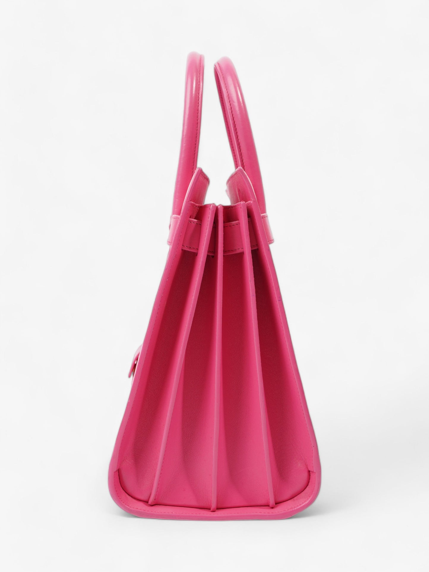 YSL Saint Laurent Sac De Jour Handbag Leather Pink Small Travel Bag