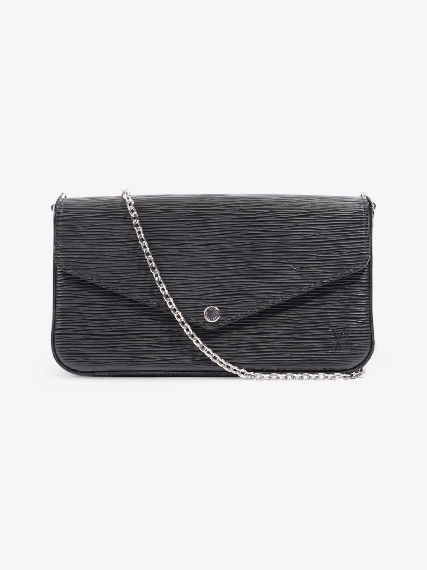 Louis Vuitton Pochette Felicie Epi Leather Black Clutch Bag