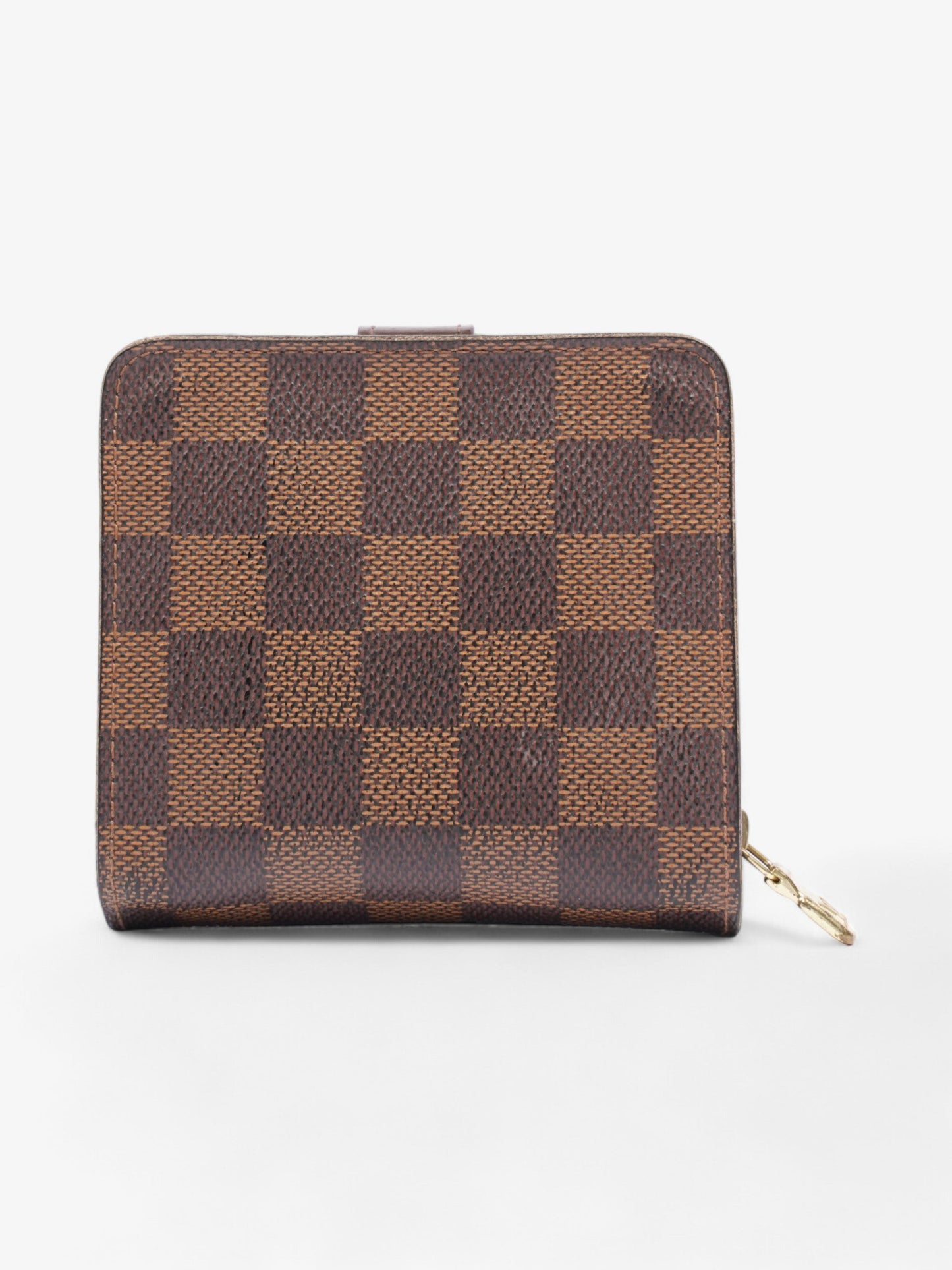 Louis Vuitton Compact Zip Ebene Coated Damier Canvas Coated Canvas Wallet Case