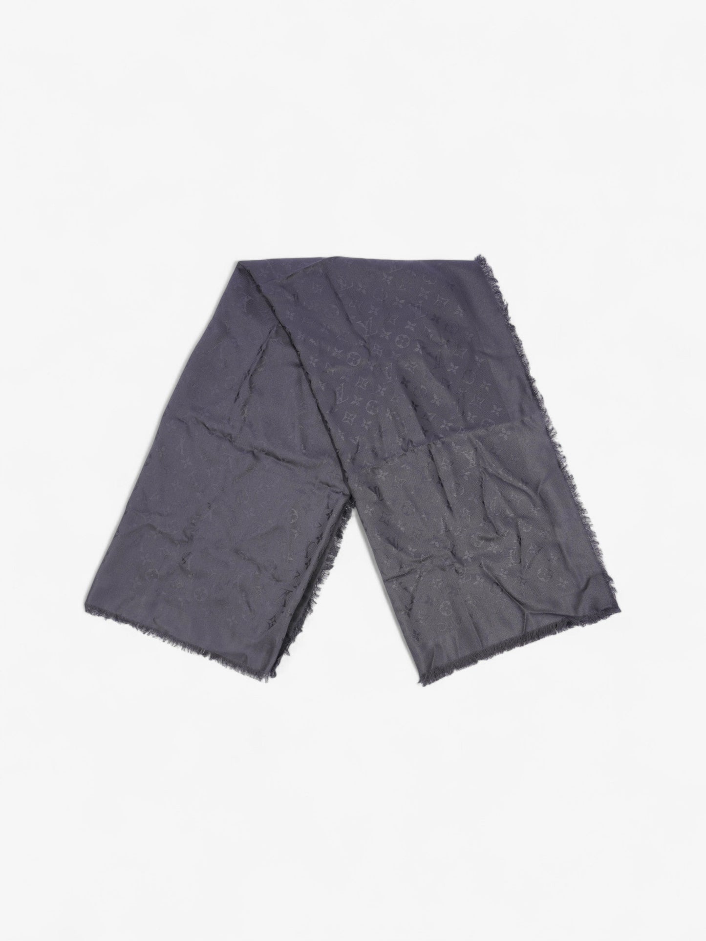 Louis Vuitton Shine scarf Silk 139cm x Monogram Black