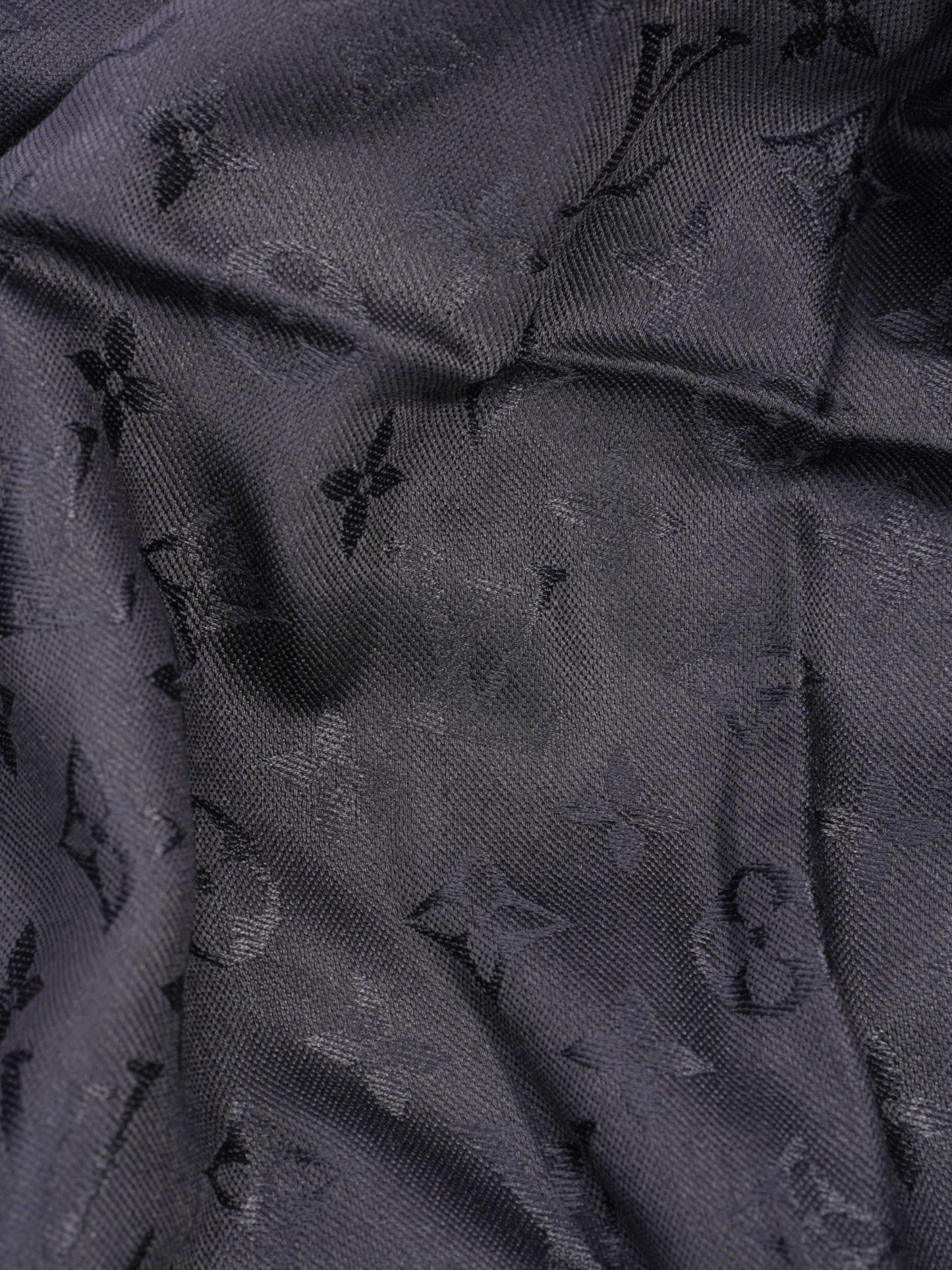 Louis Vuitton Shine scarf Silk 139cm x Monogram Black