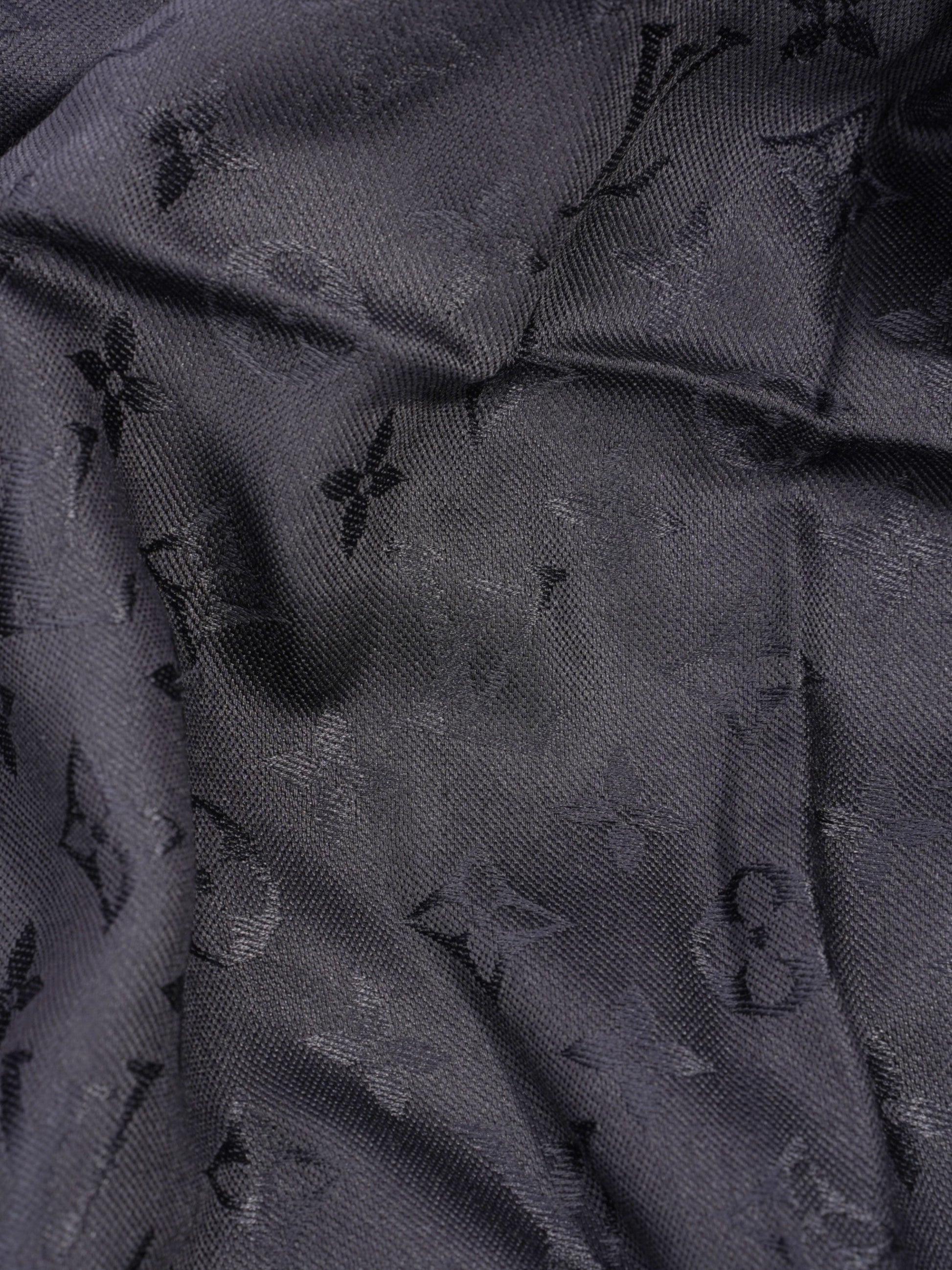 Louis Vuitton Shine scarf Silk 139cm x Monogram Black