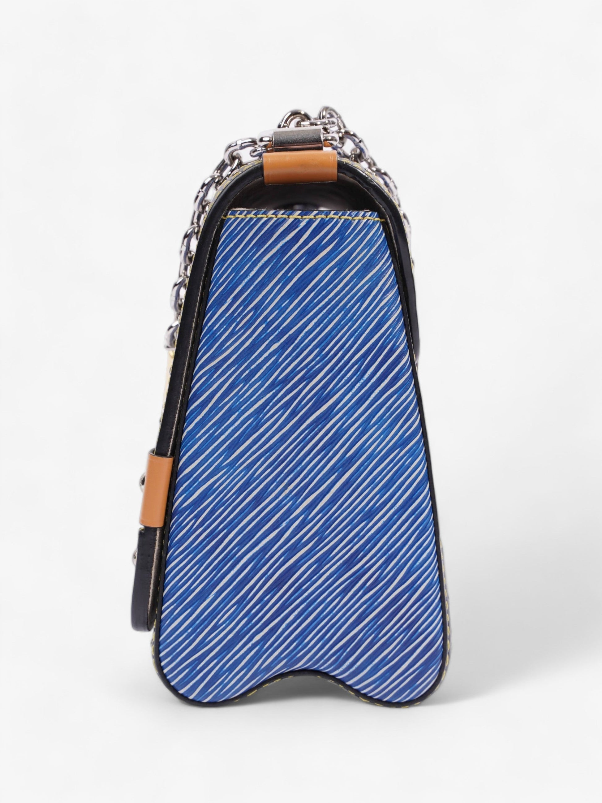 Louis Vuitton Twist Limited Edition Trunk Tan Black Blue MM Leather Epi Handbag