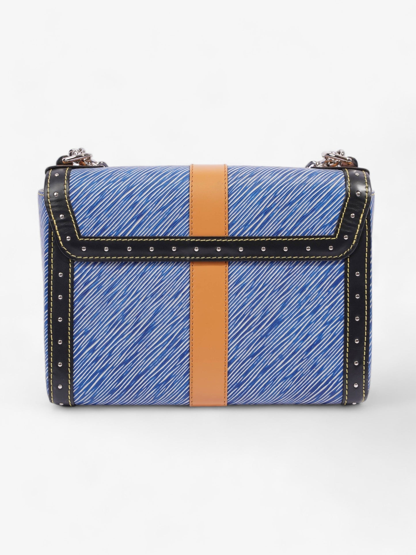 Louis Vuitton Twist Limited Edition Trunk Tan Black Blue MM Leather Epi Handbag