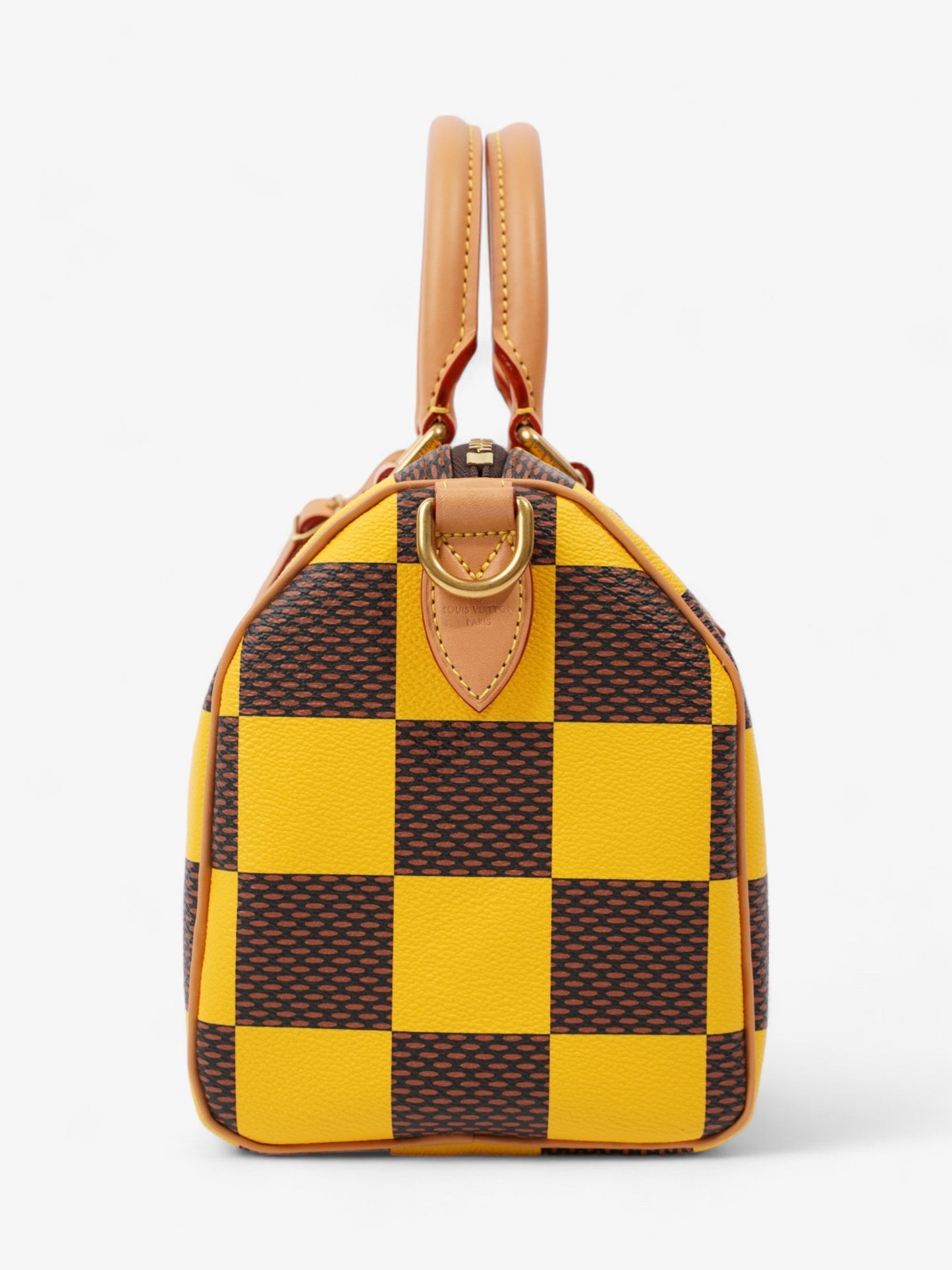 Louis Vuitton Speedy Bandoulière Pop Yellow Coated 25 Canvas Coated Canvas Damier Apparel