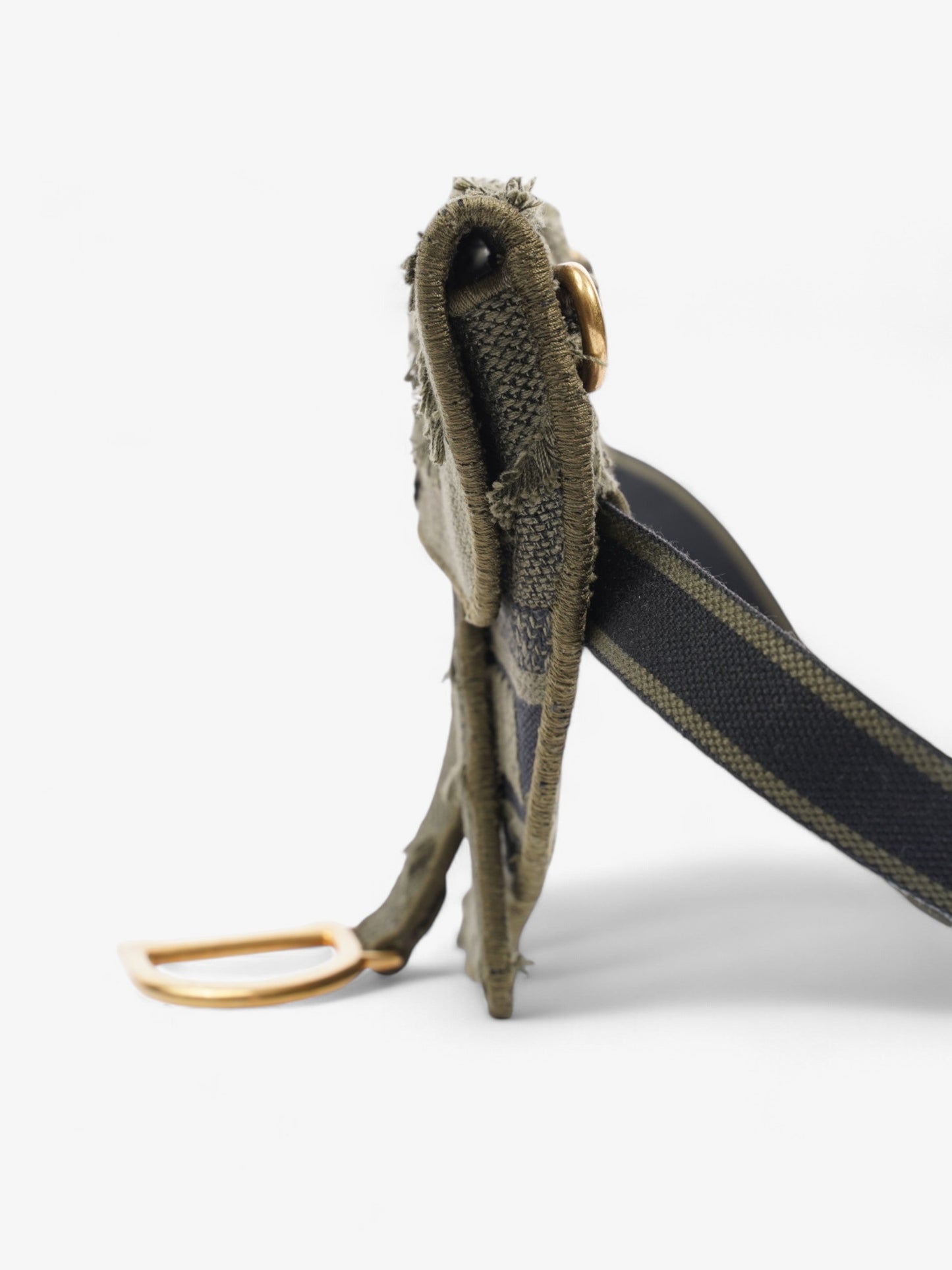 Dior Christian Saddle Belt Bag Camouflage Canvas Green