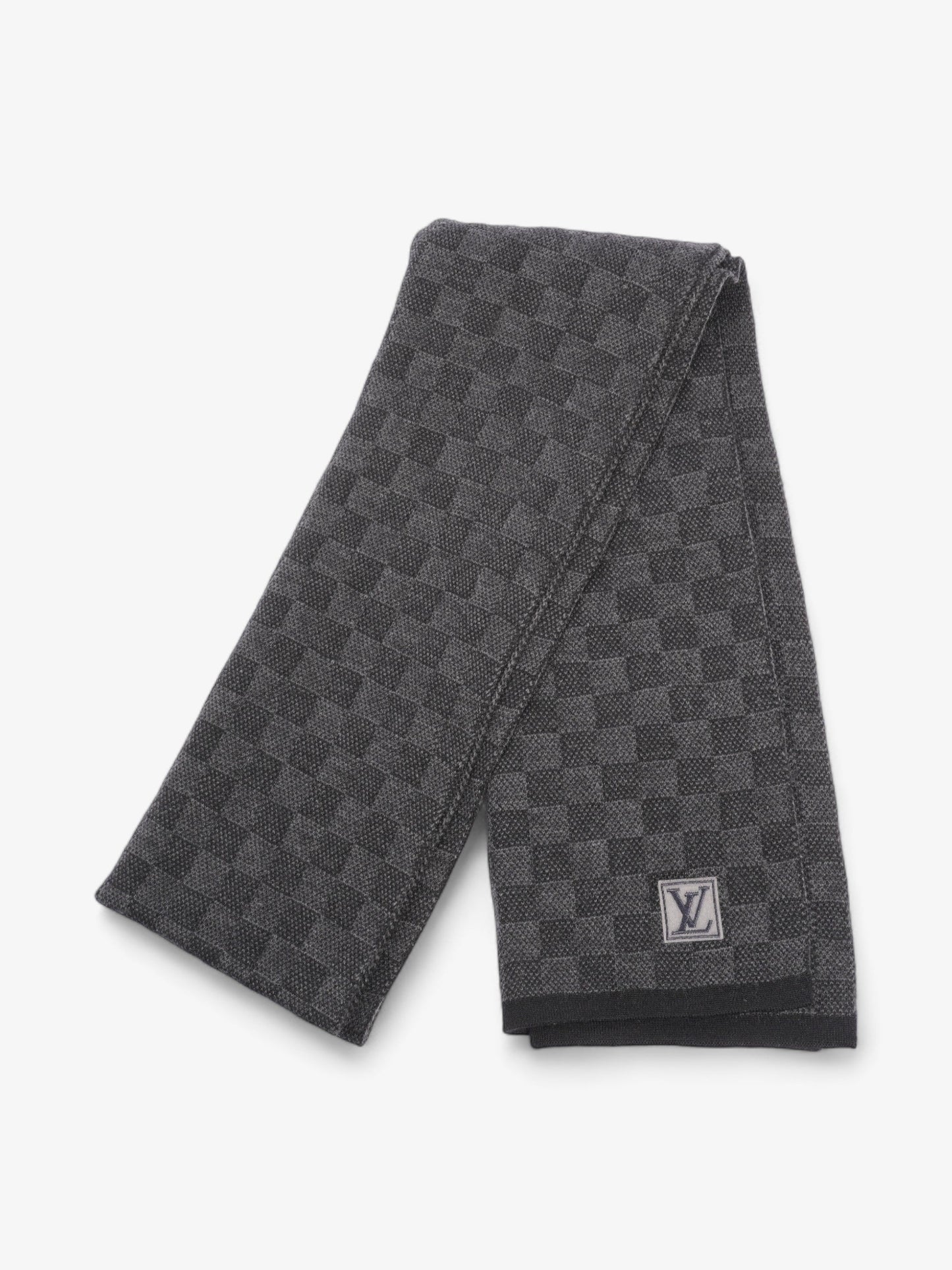 Louis Vuitton Scarf Graphite Wool Damier