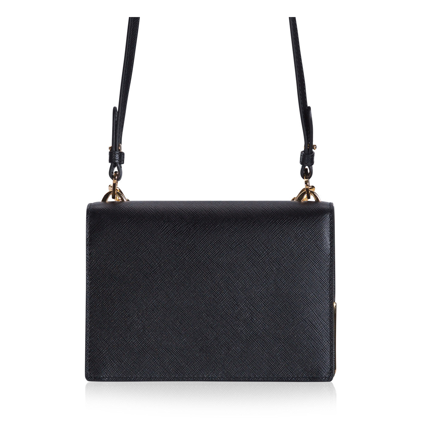Prada Bandoleira Crossbody Bag Black Gold