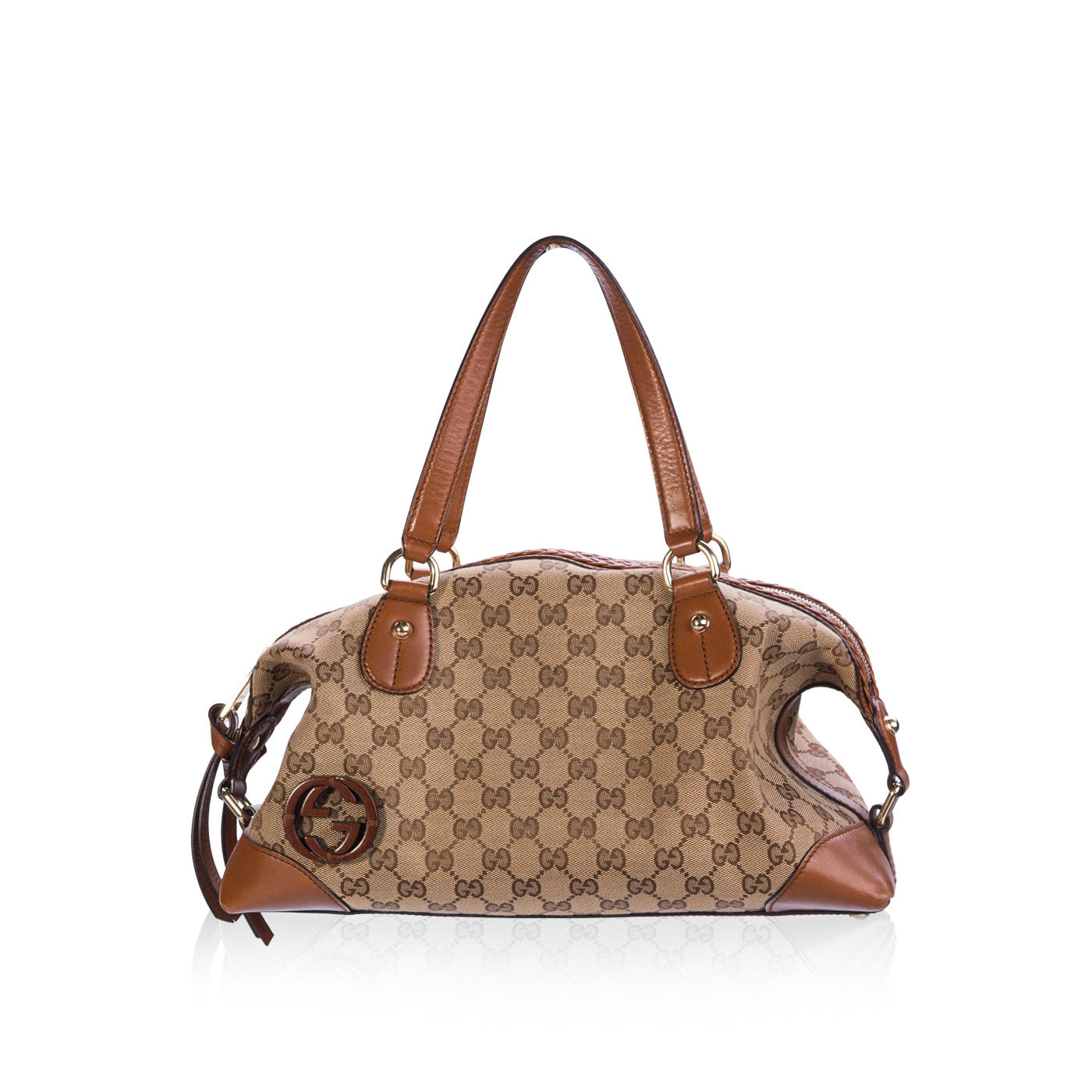 Gucci Shoulder Bag Canvas Monogram Tote