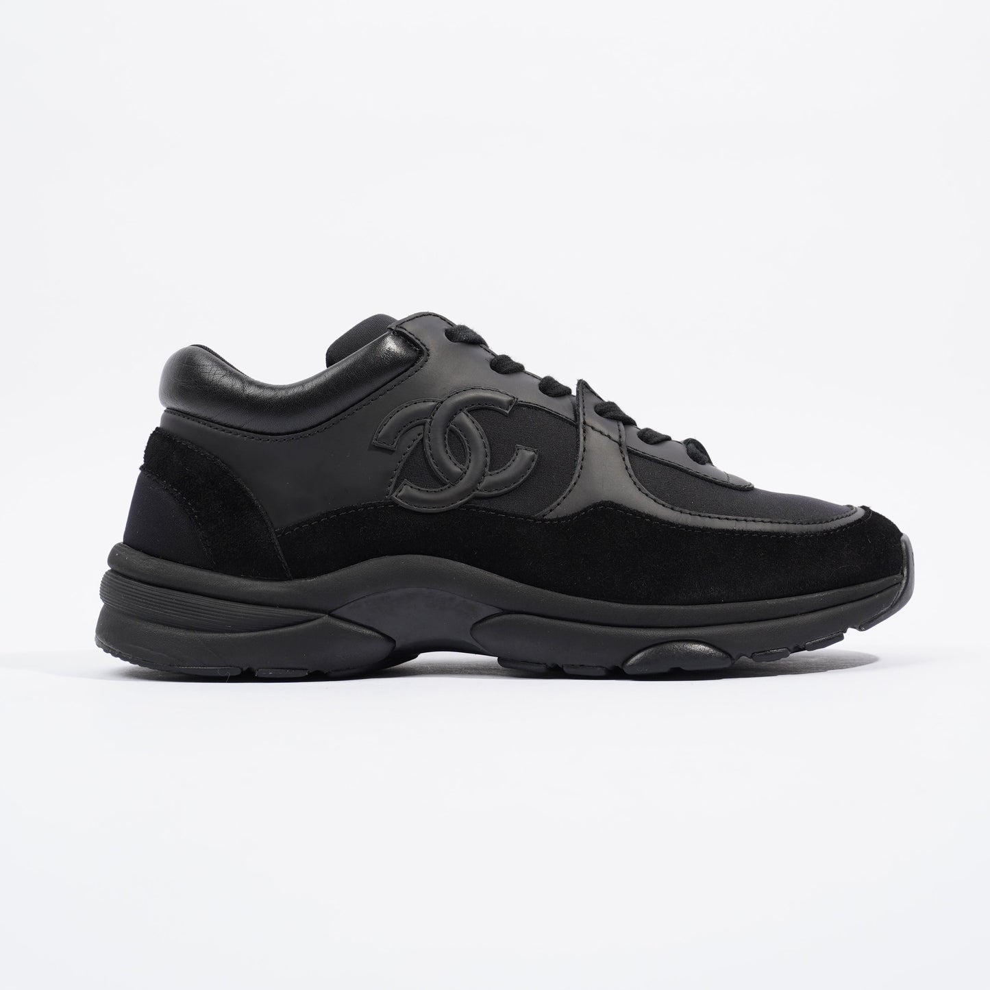 Chanel CC Logo Sneaker Black Suede EU 37.5 UK 4.5