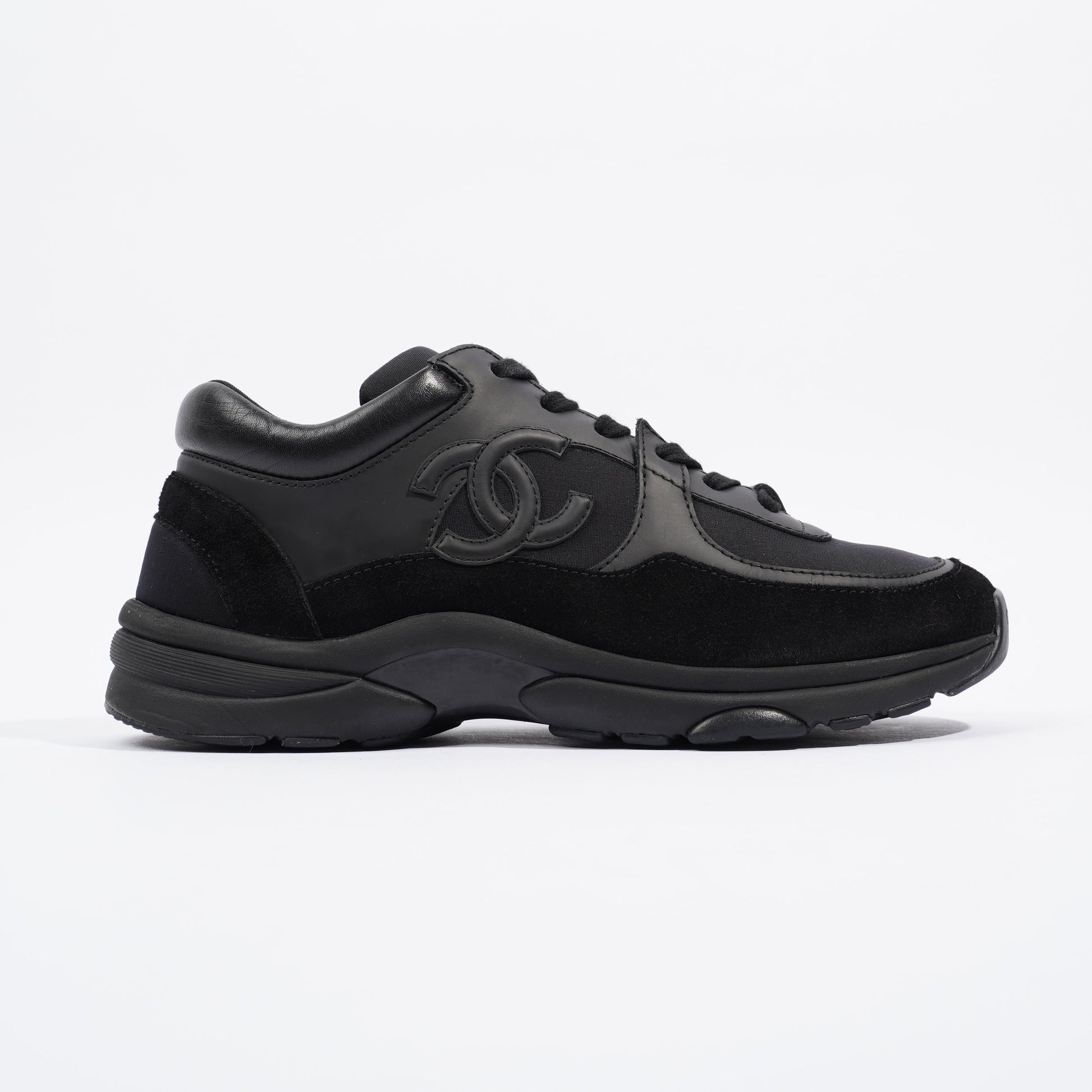 Chanel CC Logo Sneaker Black Suede EU 37.5 UK 4.5