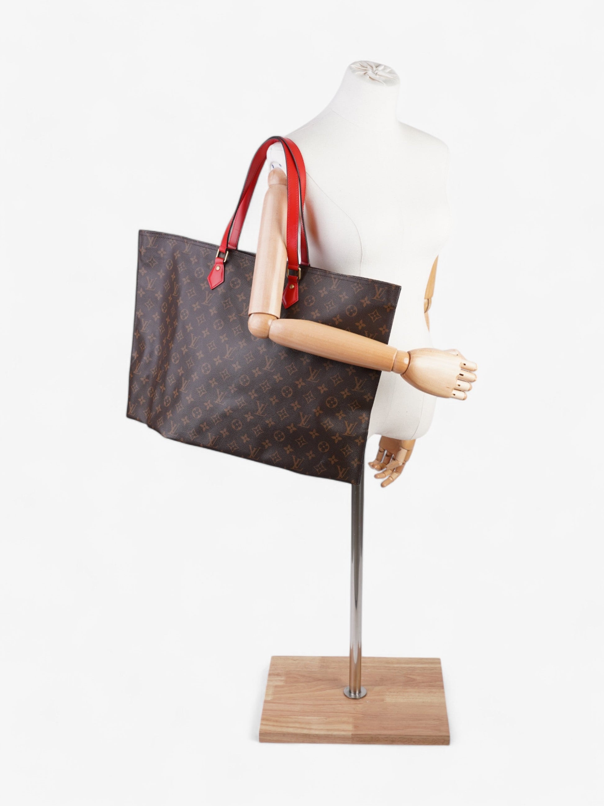 Louis Vuitton All- Coated MM Monogram Canvas Coated Canvas Red Apparel