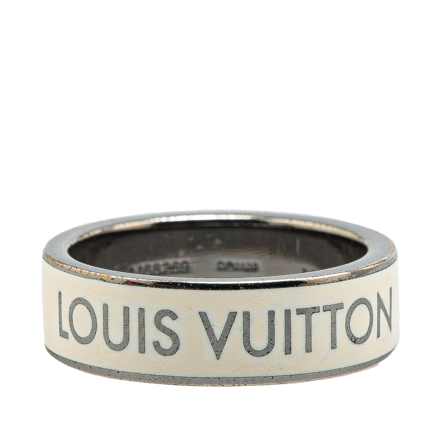 Silver Louis Vuitton Enamel Berg LV Colors Ring