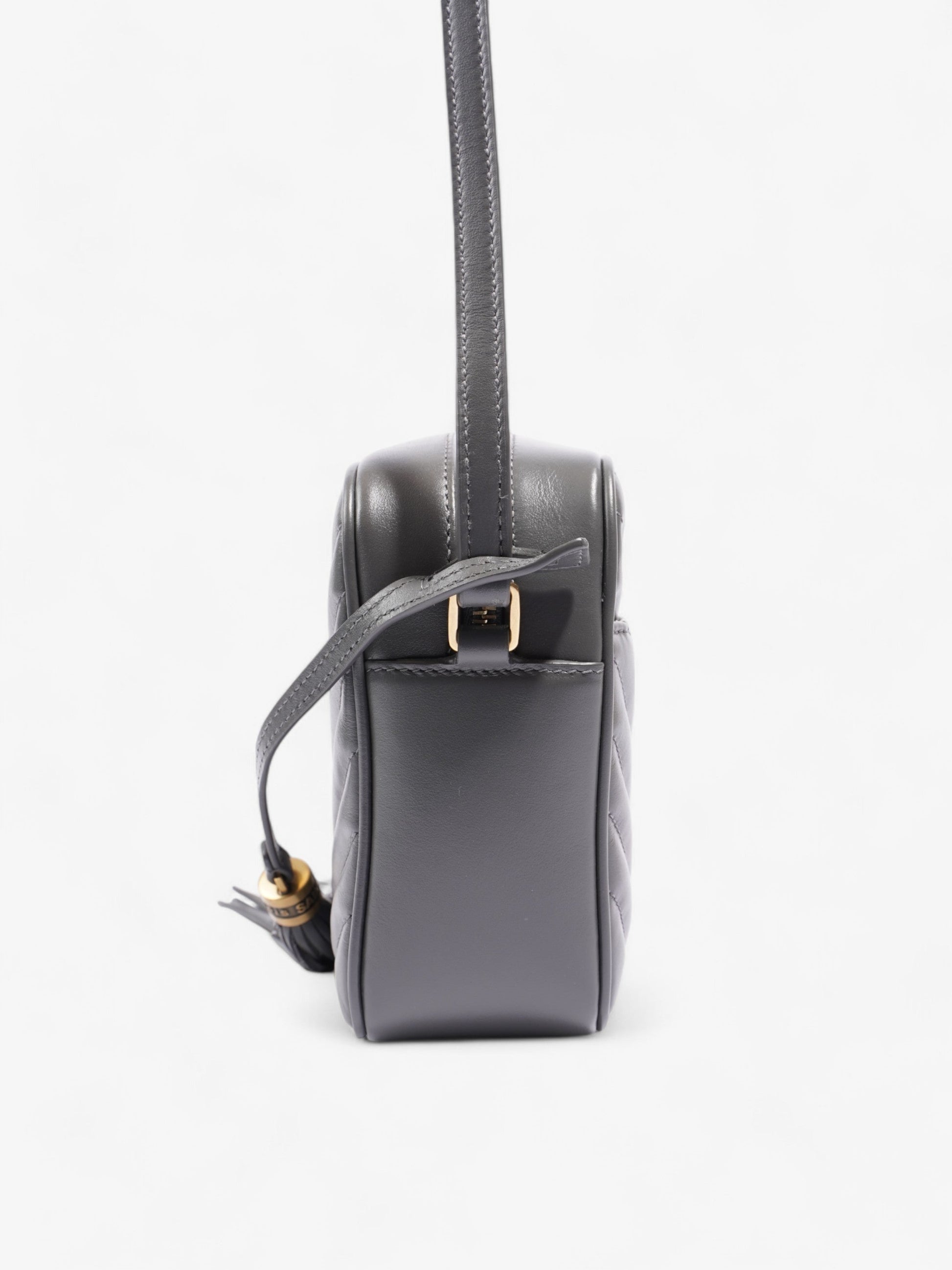 YSL Saint Laurent Lou Camera Bag Grey Calfskin Leather Monogram Gray Crossbody Bag