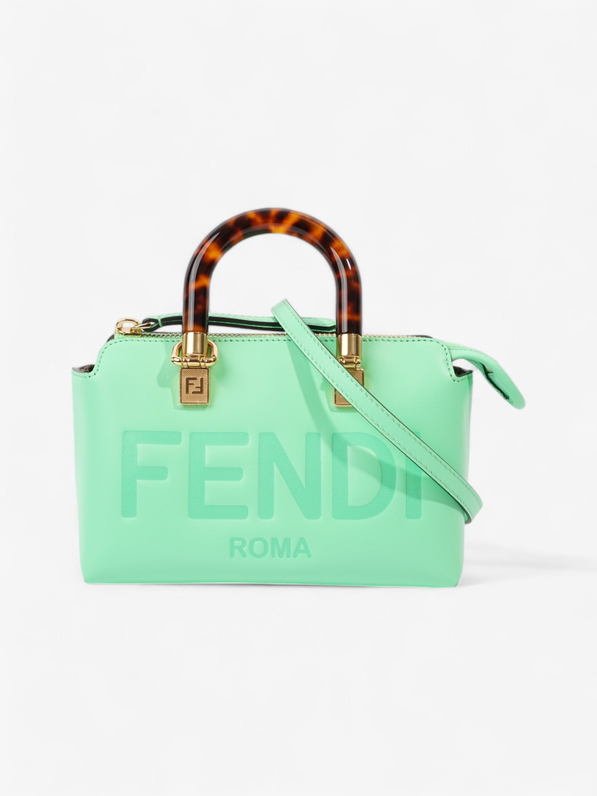 Fendi By The Way Edamame Tortoise Crossbody Bag Leather Mini