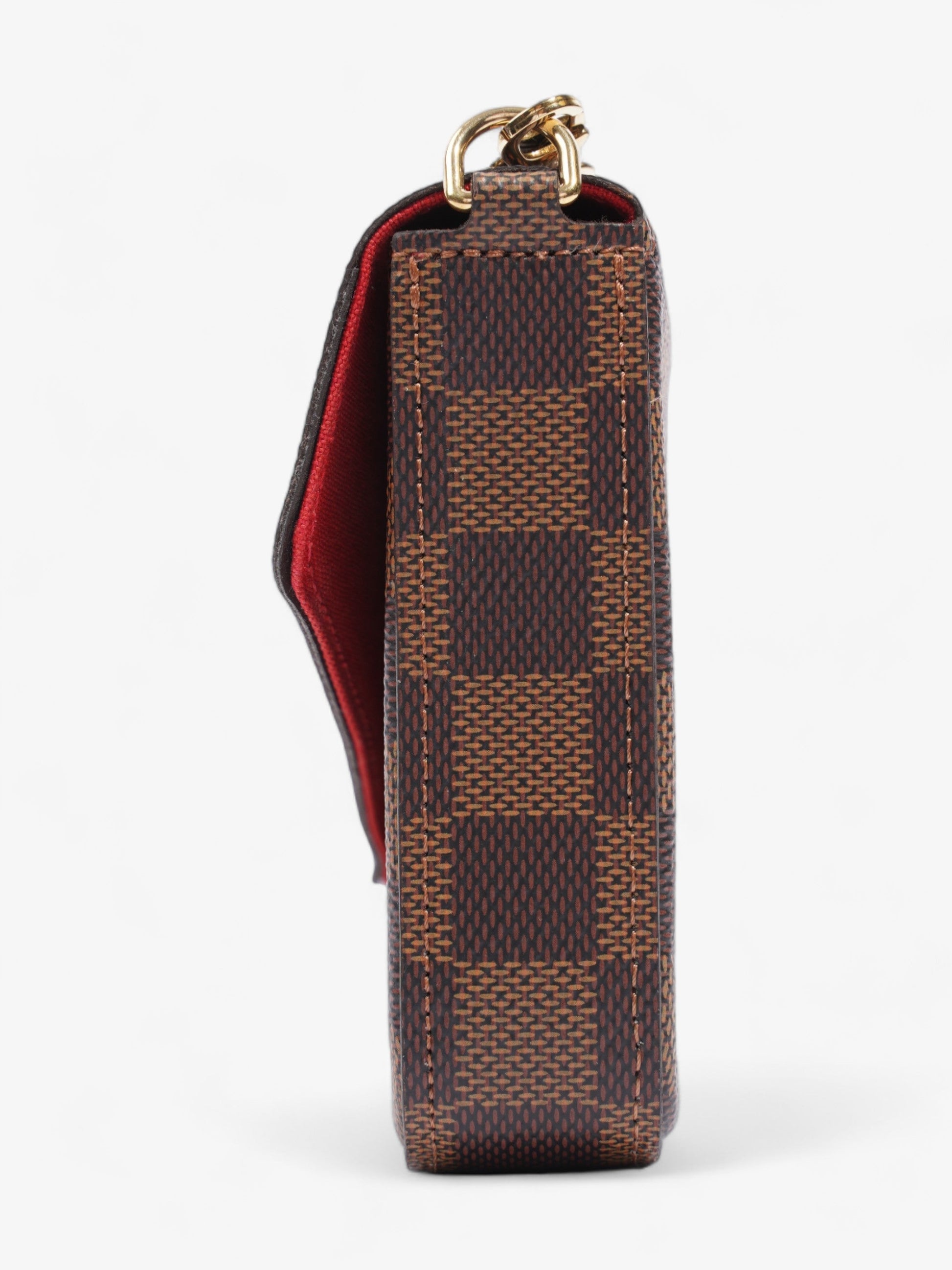 Louis Vuitton Felicie Pochette Ebene Coated Damier Canvas Coated Canvas Apparel