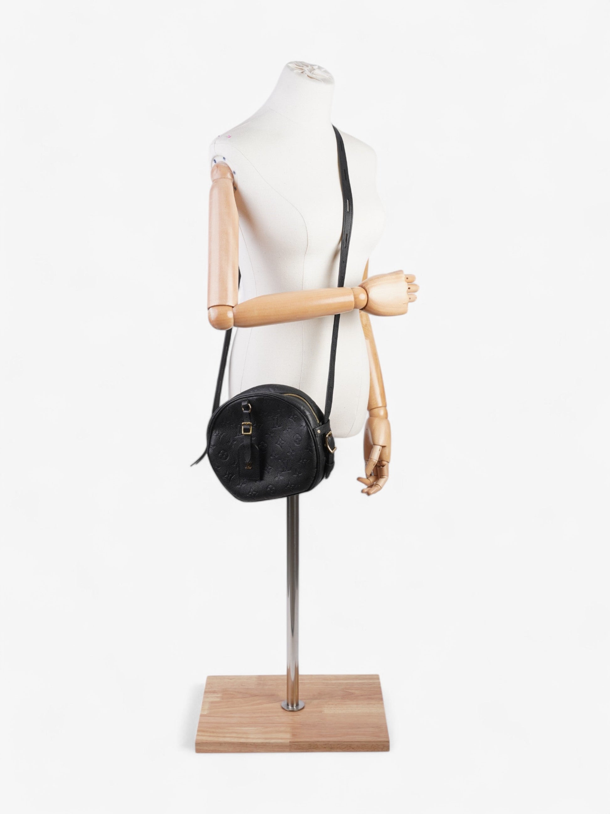 Louis Vuitton Boite Chapeau Souple MM Empreinte Leather Black Handbag